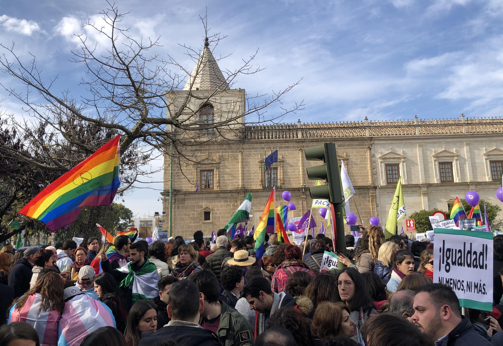 Manifestación a las puertas del Parlamento