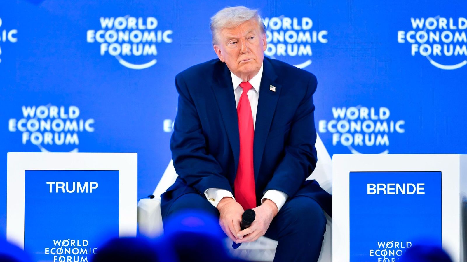 Donald Trump habla en el Foro de Davos.