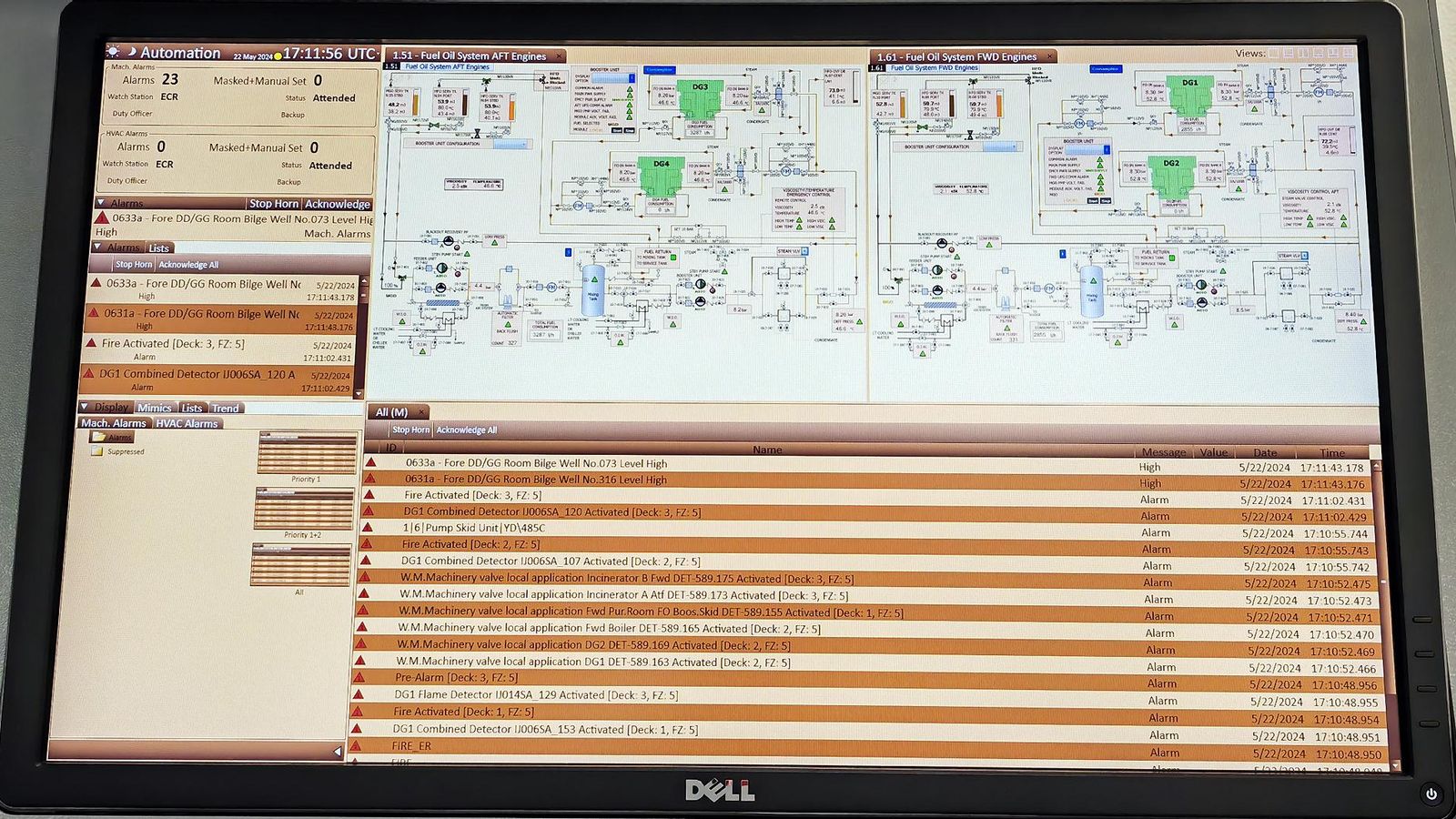 Simulador de la sala de control del motor en el CSMART Simulador de la sala de control del motor en el CSMART