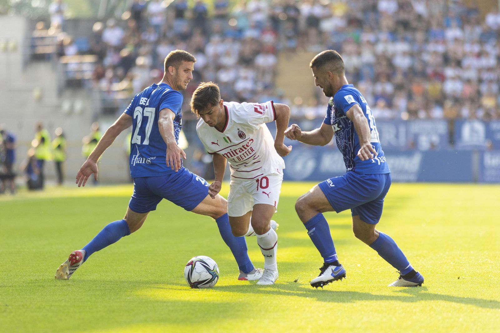 Brahim Díaz, en un amistoso de pretemporada.