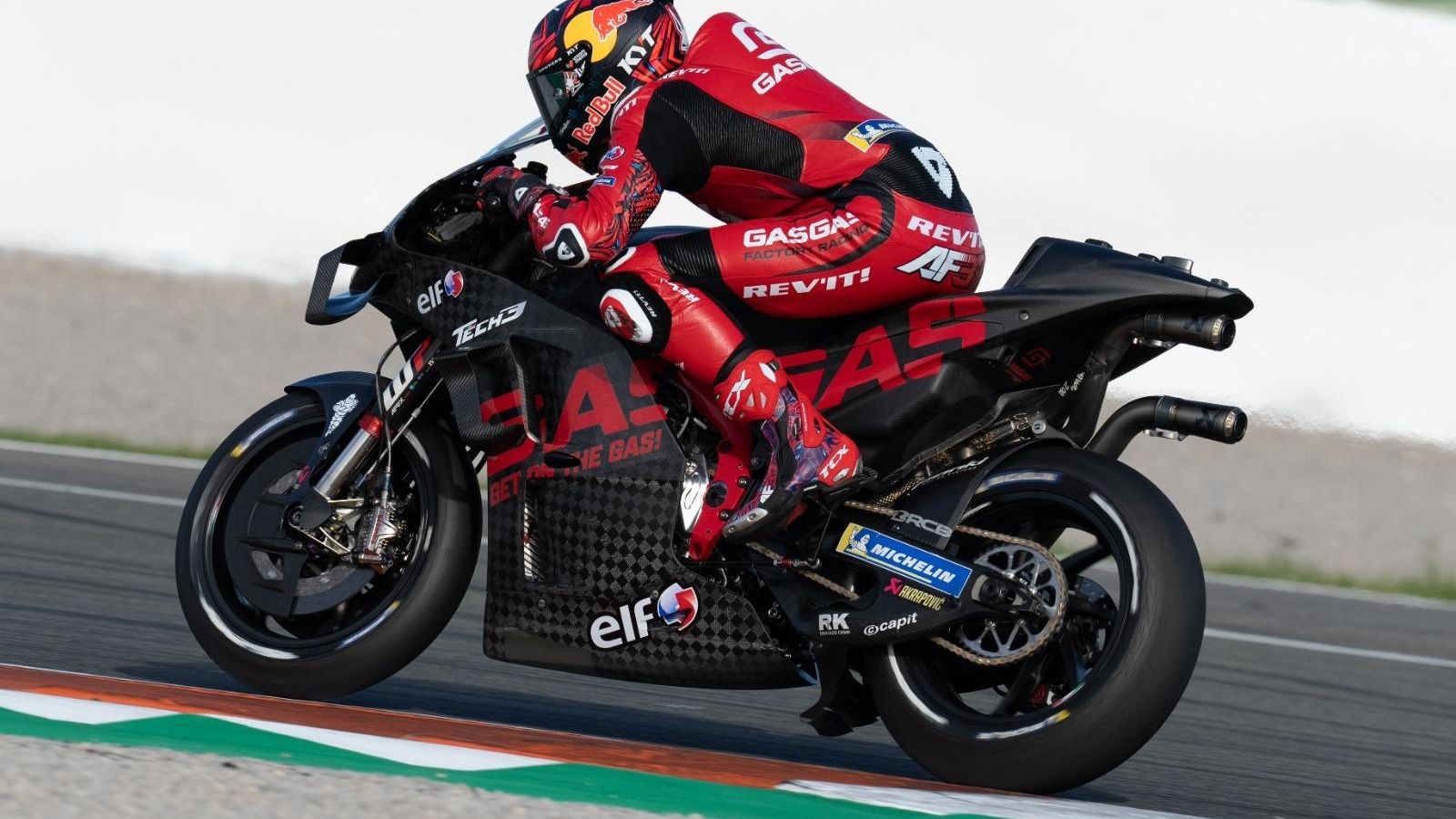 Augusto Fernández, con la GasGas en su salto a MotoGP. © CIRCUIT RICARDO TORMO