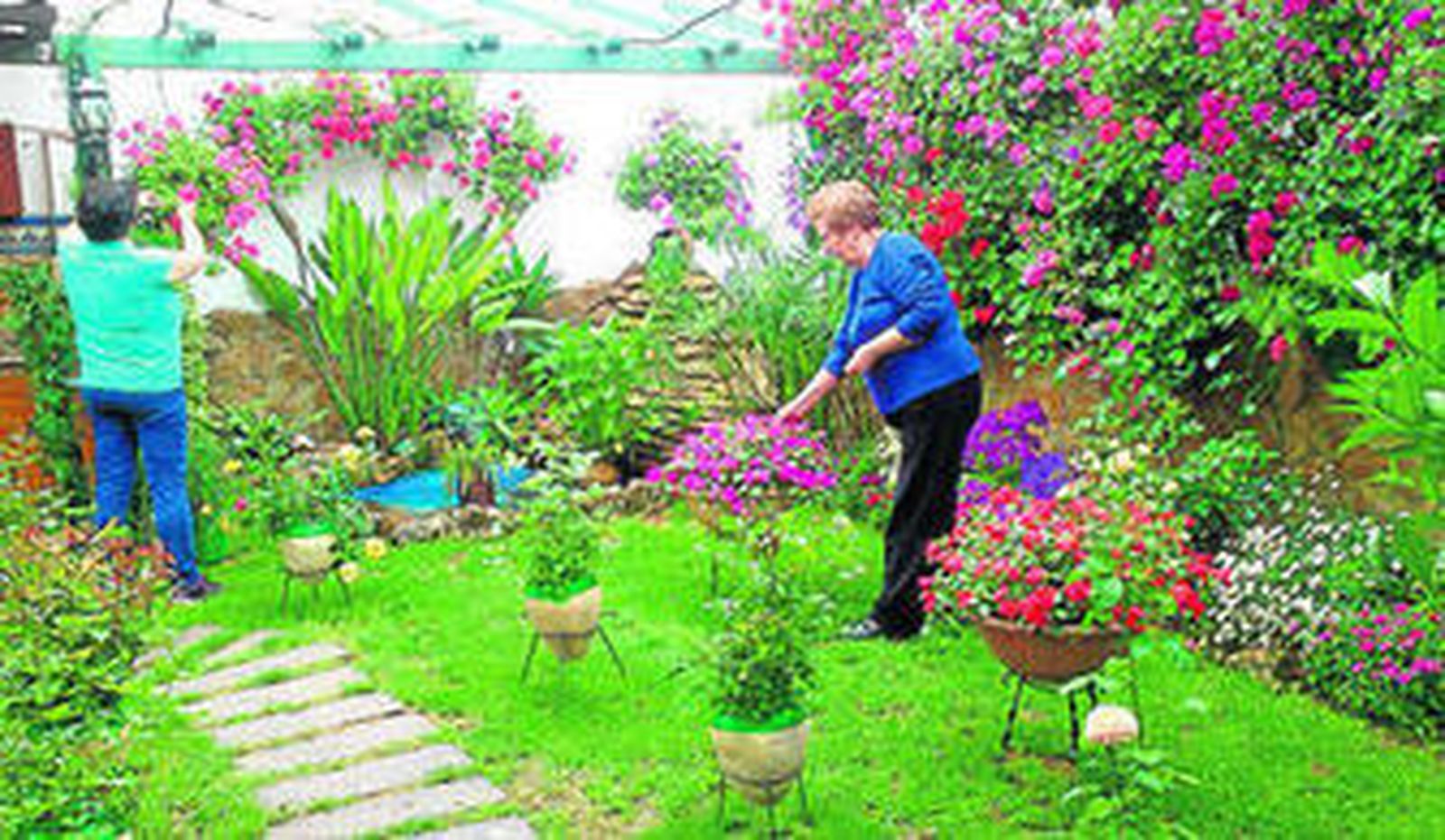 1. Patio de El Carpio cuidado por María Visitación García. 2. Calle Pozo Fuente de Cañete de las Torres, tercer premio de rincones típicos. 3. Recinto de destilerías Duende, primer premio del concurso. 4. Círculo de la Amistad de Cabra, de corte señorial. 5. La montoreña Isabel Corredor, de Antón Díaz, 9. 6. Uno de los rincones típicos que pueden descubrirse en Iznájar.