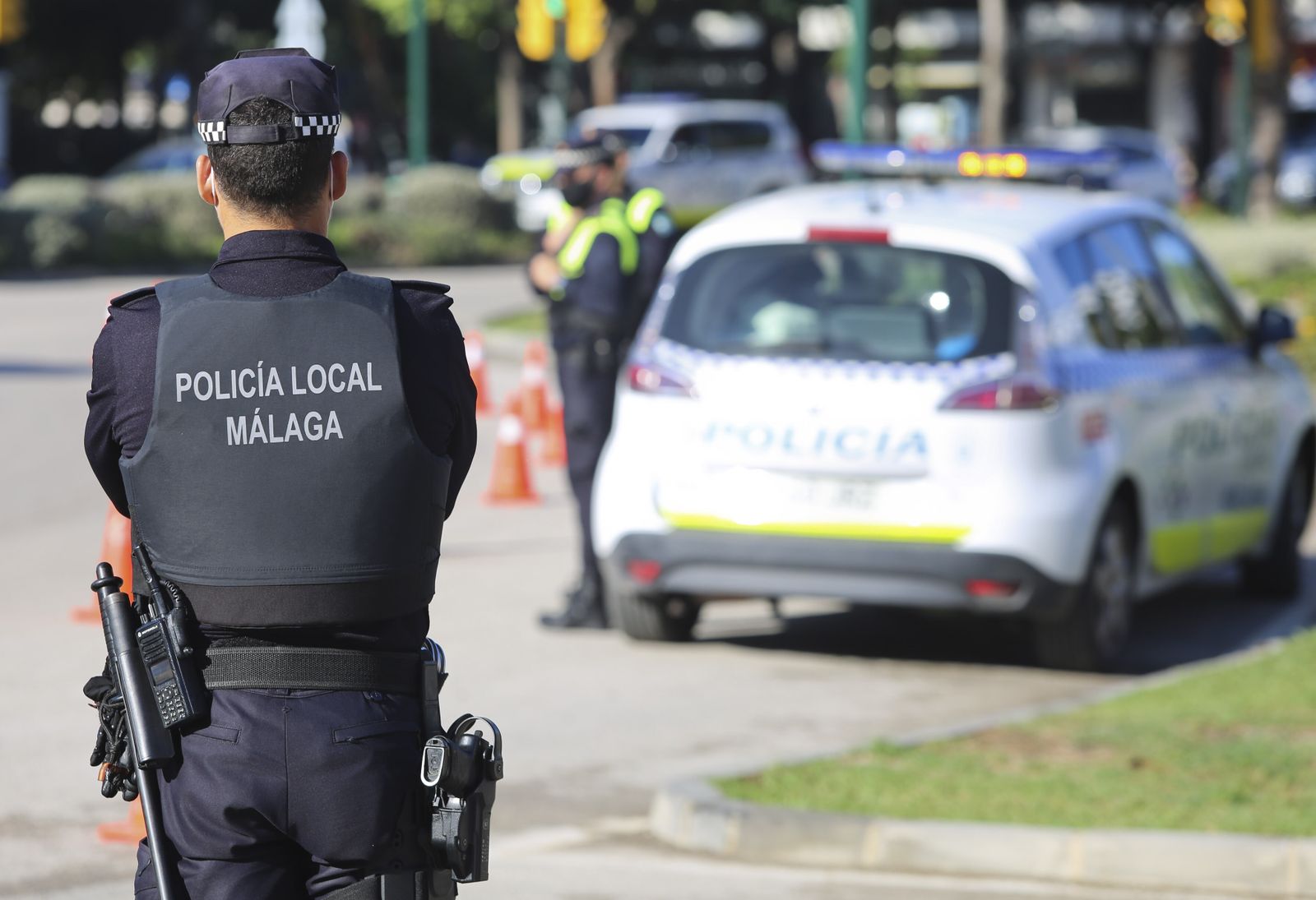 Varios agentes de la Policía Local de Málaga en una imagen de archivo.