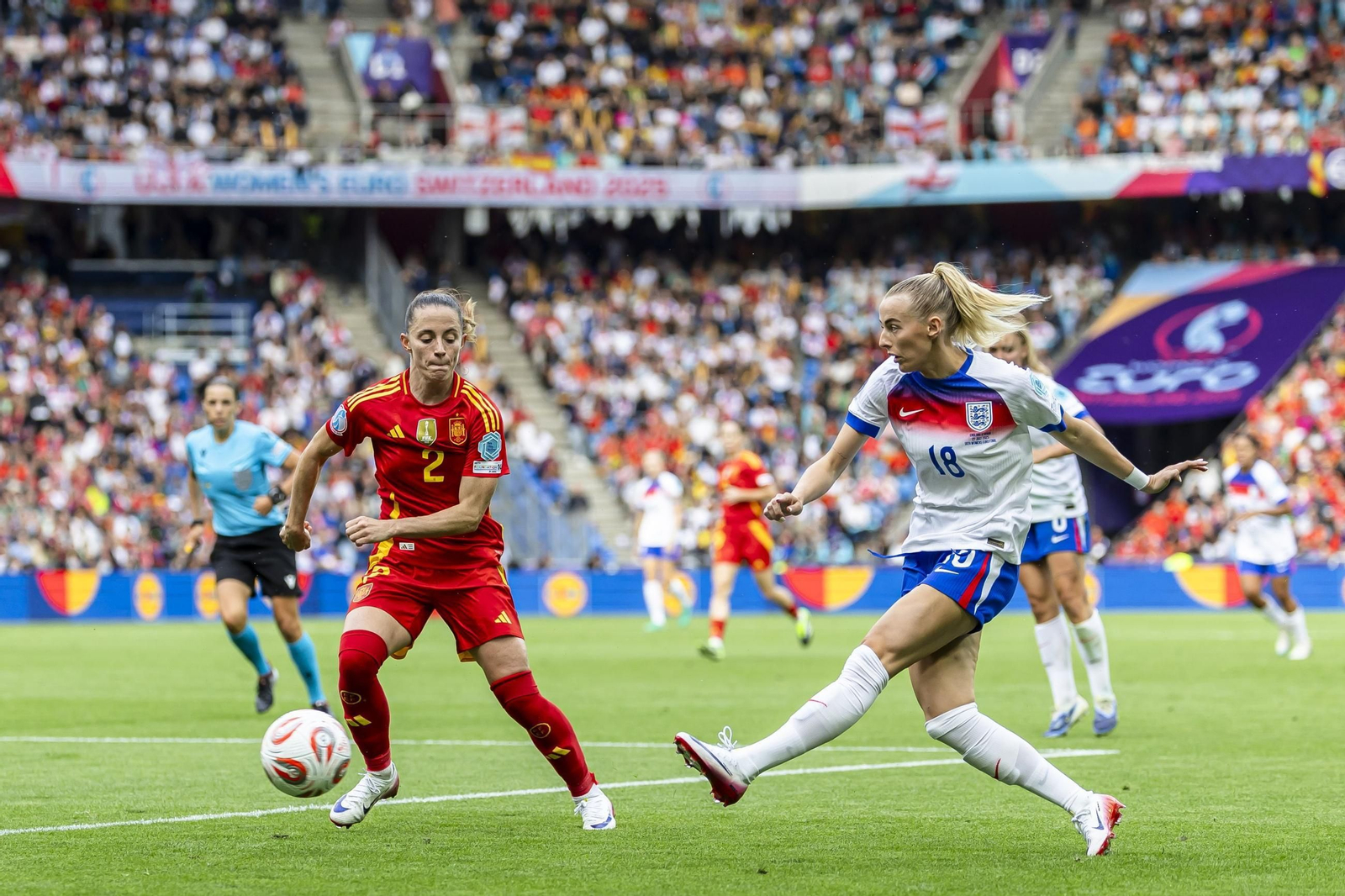 Las mejores imágenes de la final España - Inglaterra de la Eurocopa femenina