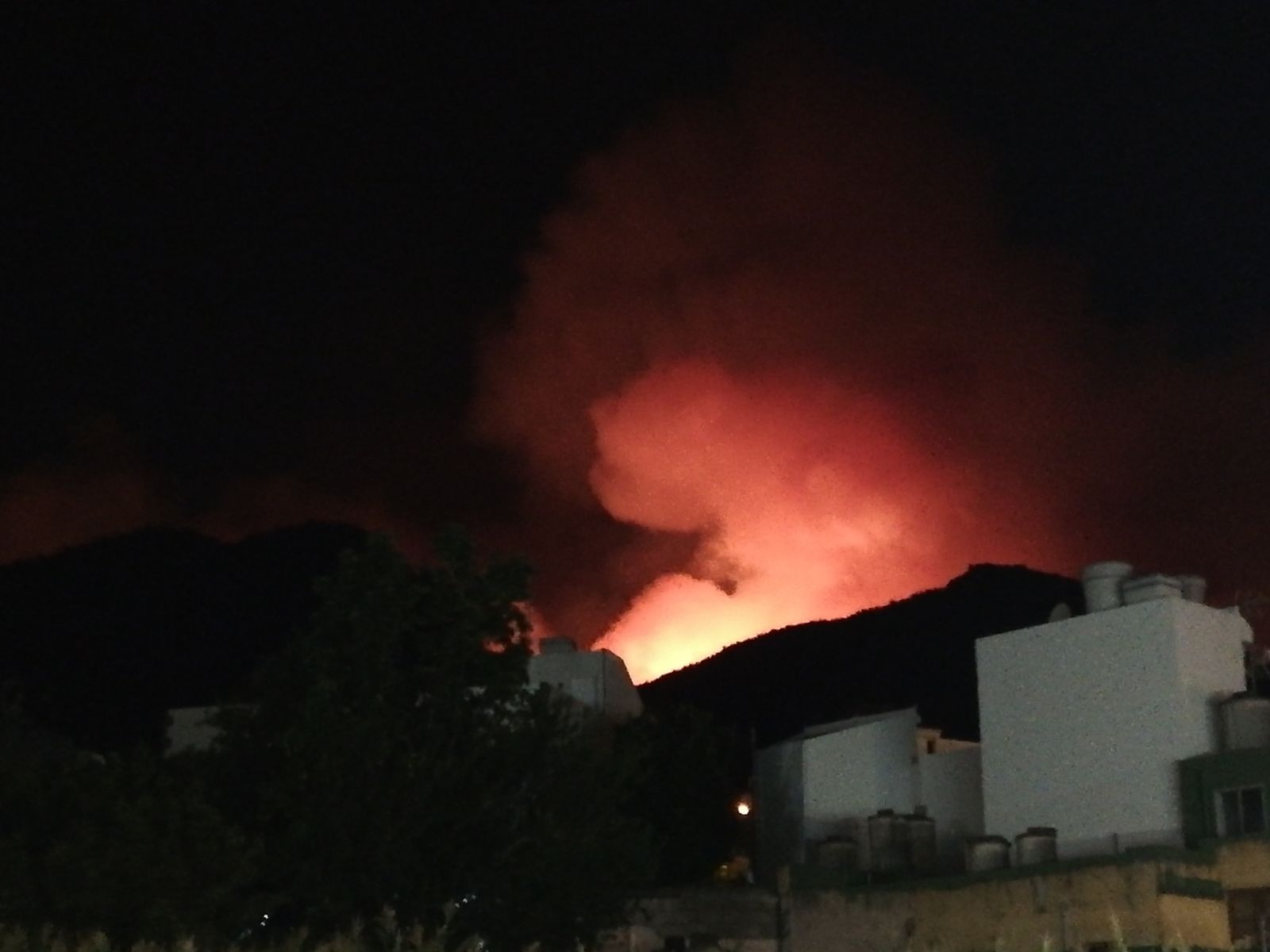 Las imágenes del incendio forestal en Gran Canaria.