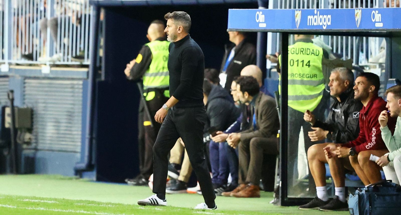 Iván Ania, en un momento del Málaga CF - Córdoba CF.