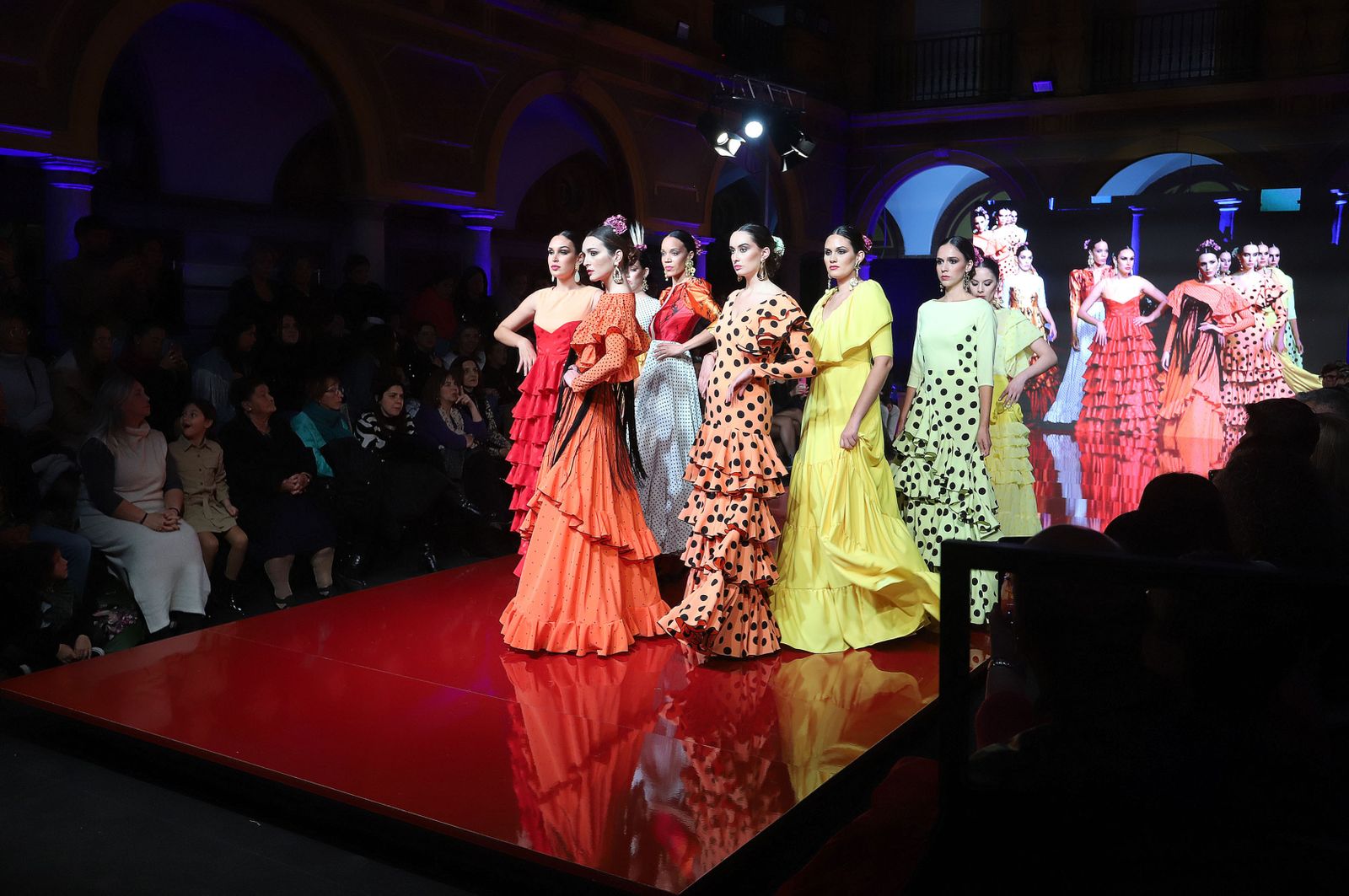 Huelva Flamenca 2023. Imágenes de la pasarela de moda flamenca de la modista Adelina Infante