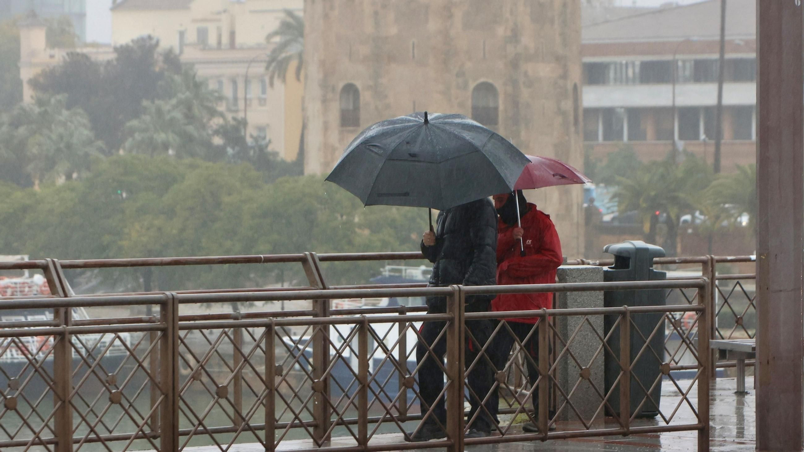 Un día de lluvia en Sevilla