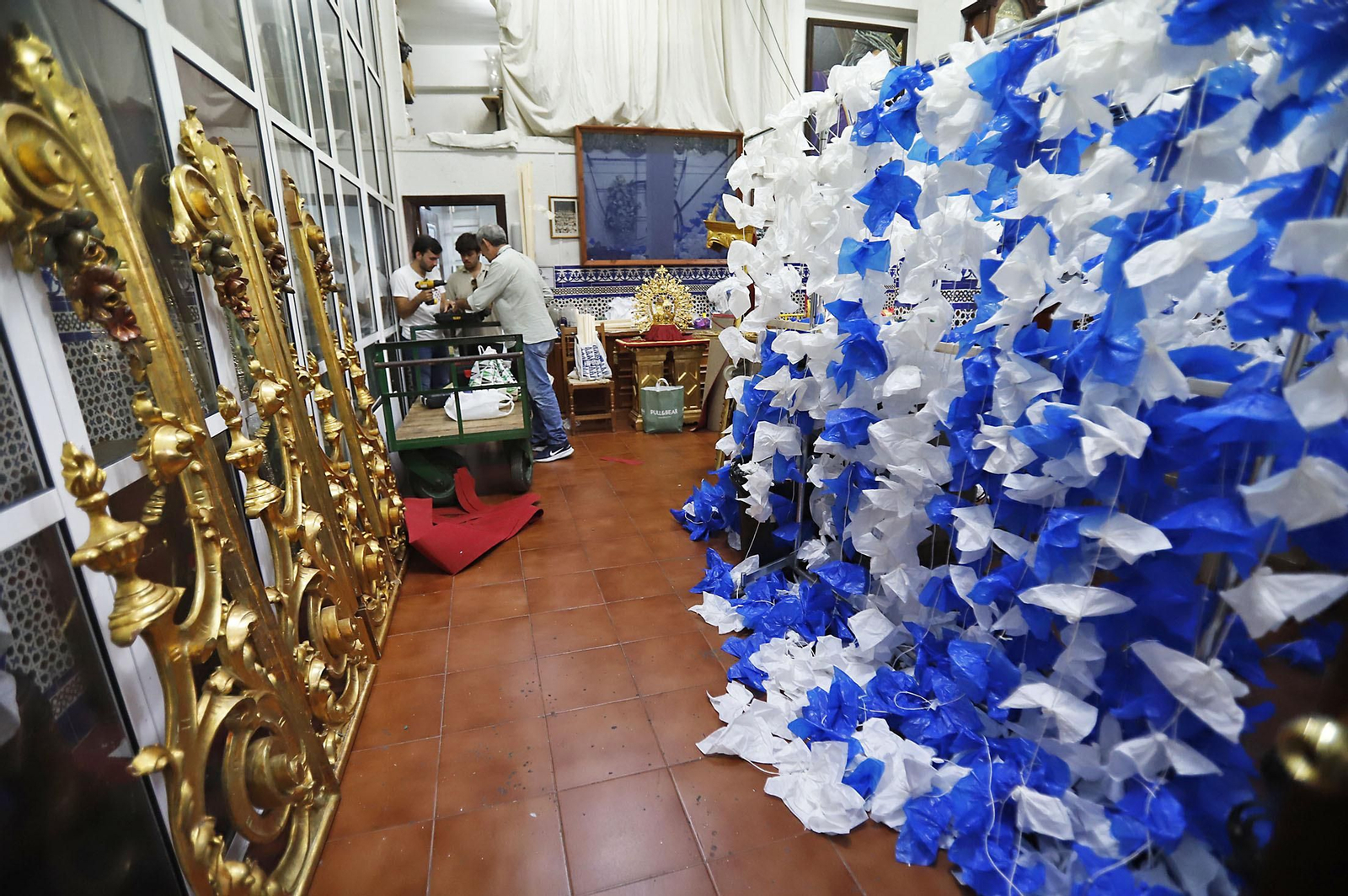 Imágenes de los preparativos para la Coronación de Amargura