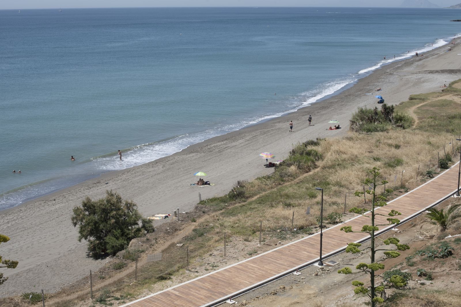 Vista de la playa Costa Natura antes de la instalación del chiringuito.