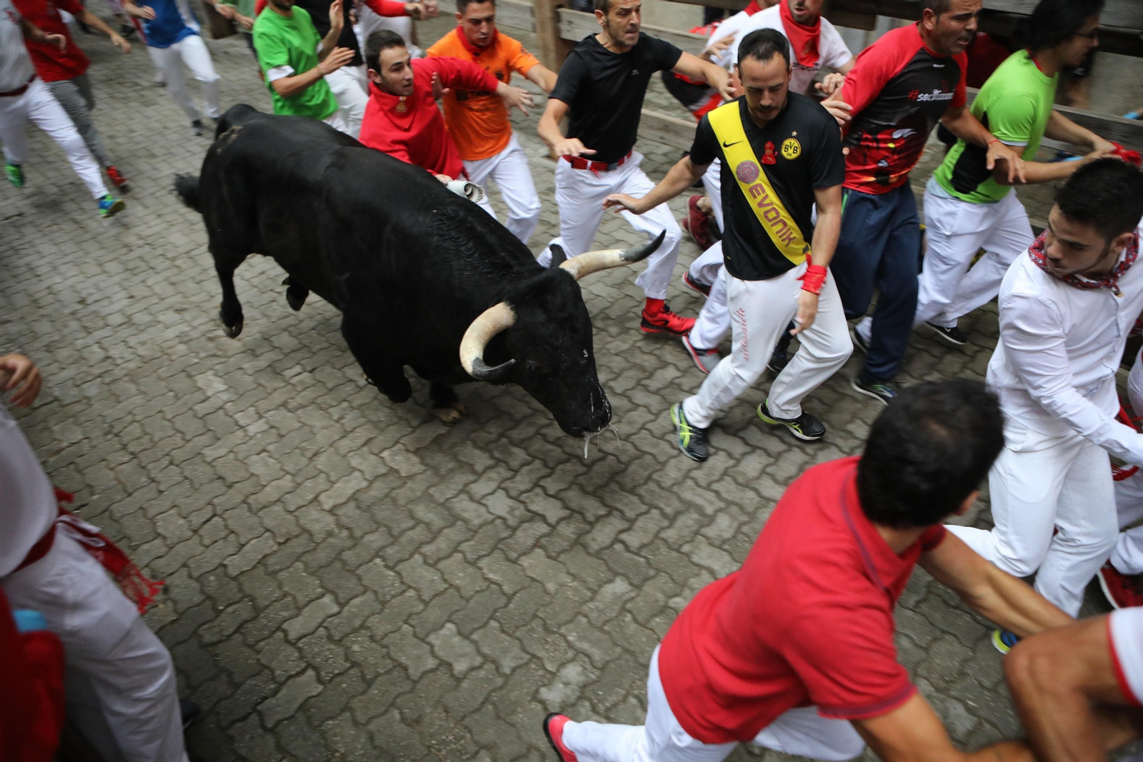 Las imágenes del primer encierro de los sanfermines 2018