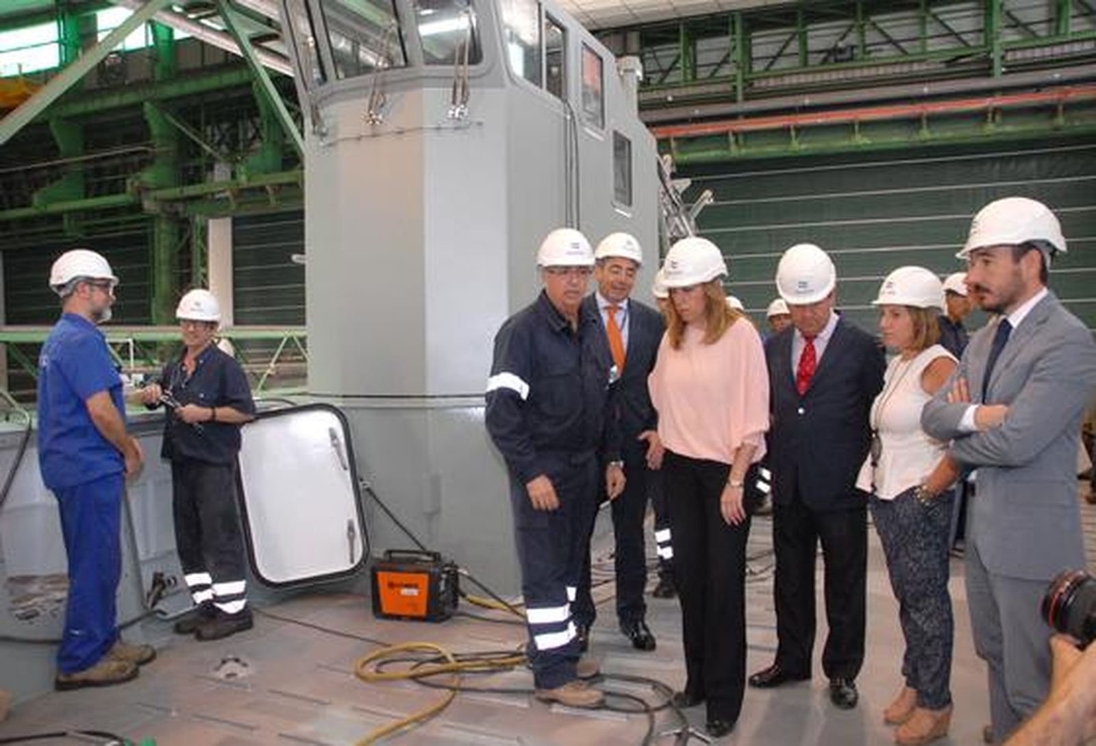 Díaz también visitó el astillero de San Fernando.

Foto: Rioja