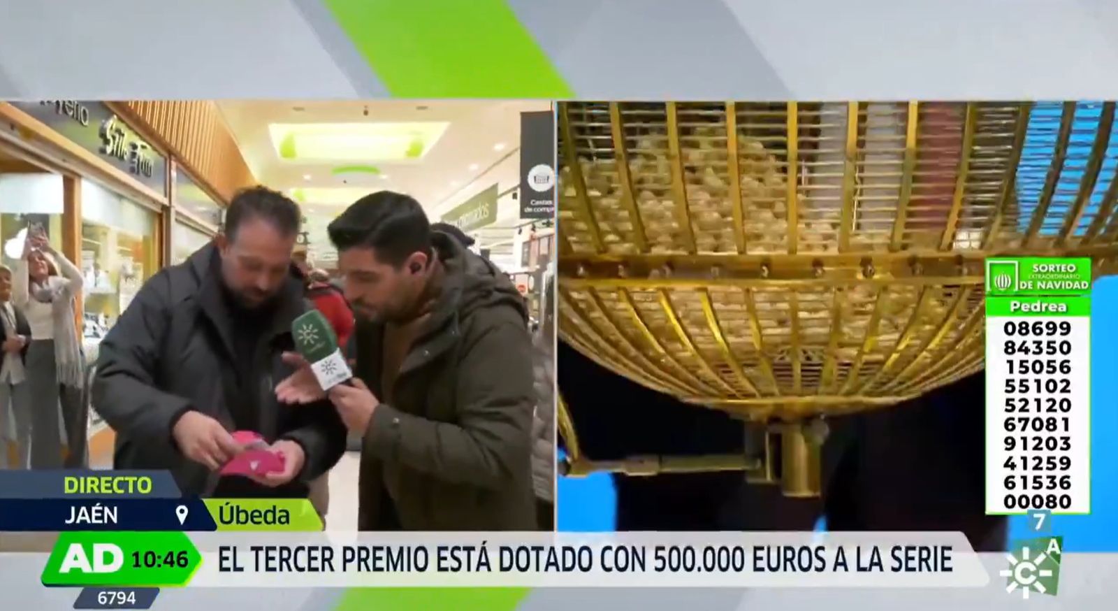 "Aguantar a mi suegra": el premio de consuelo más divertido de la Lotería de la Navidad en Úbeda