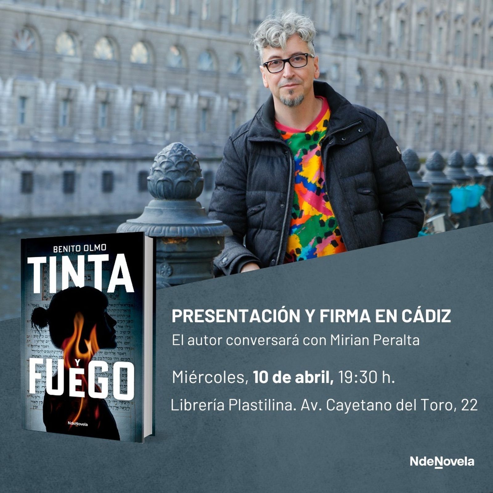 Benito Olmo presenta esta tarde "Tinta y fuego" en La Plastilina