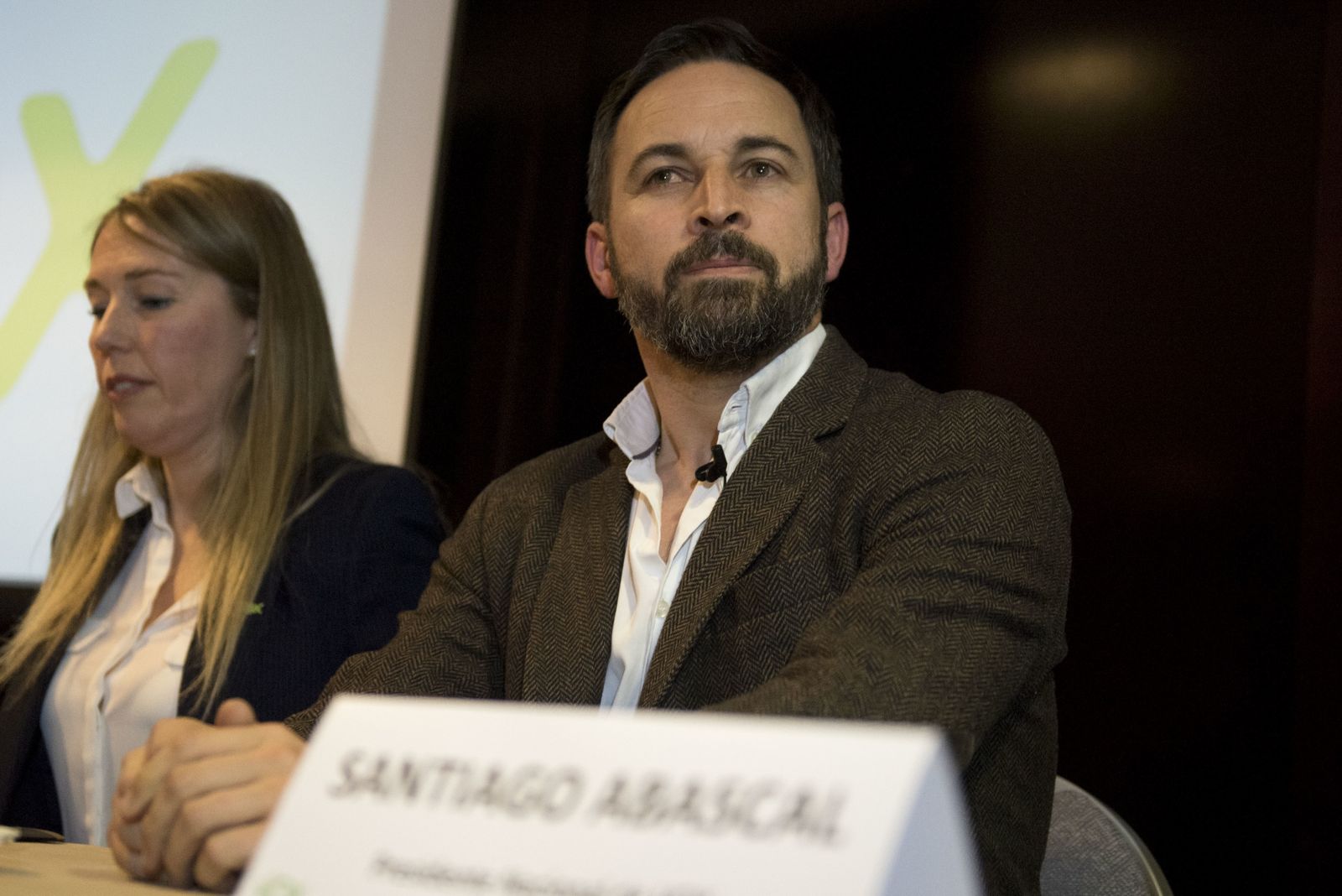 Santiago Abascal, al que el comisario comparaba a José Antonio Primo de Rivera.