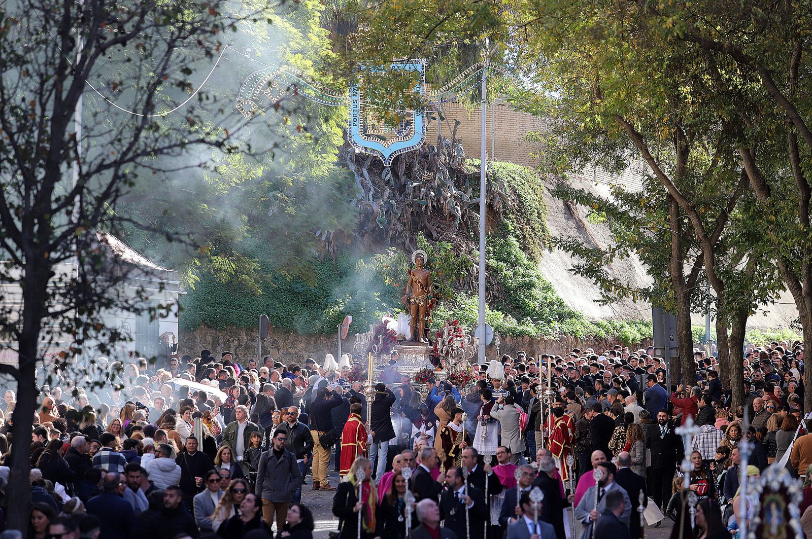 Imágenes de la procesión de San Sebastián en Huelva