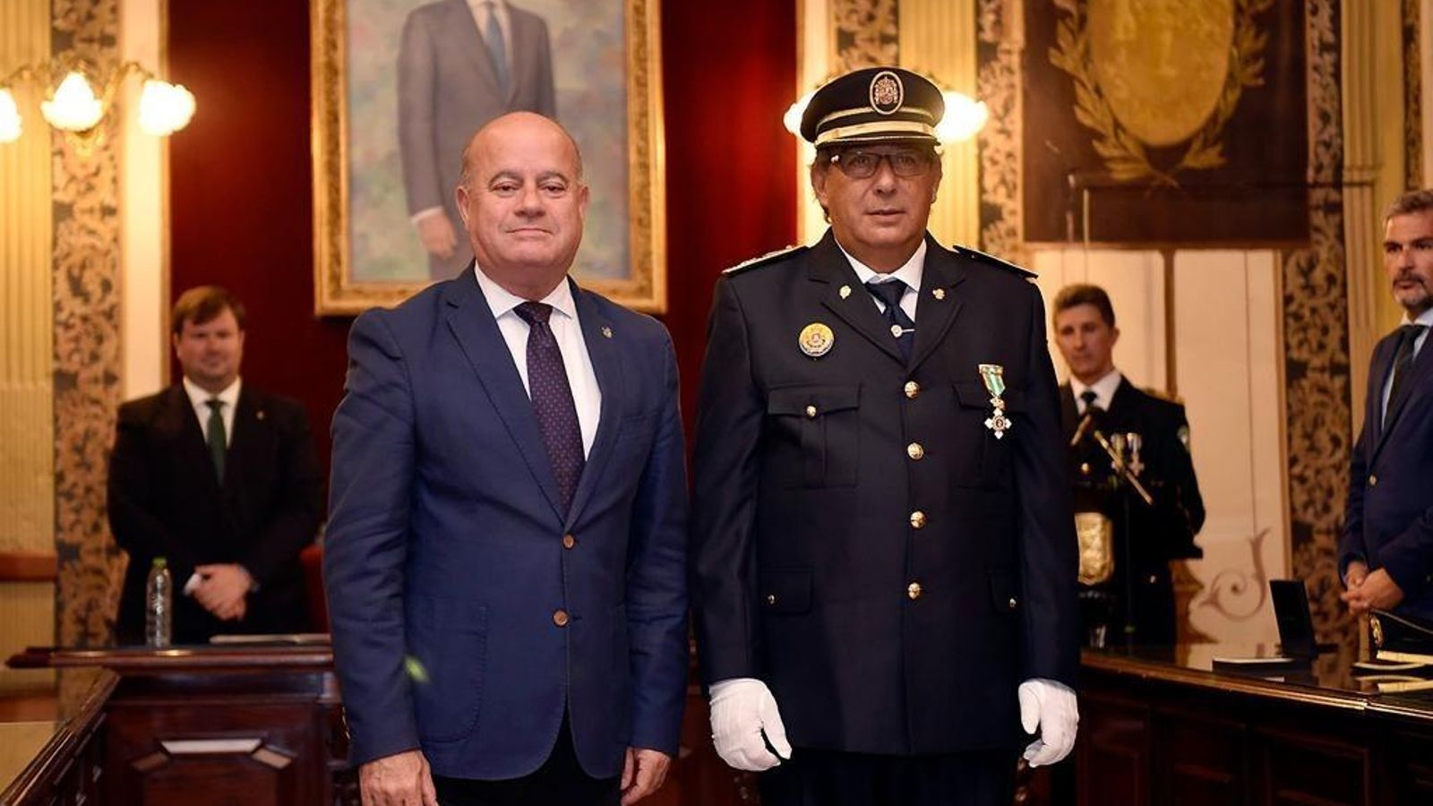 Recogida del galardón en Antequera.