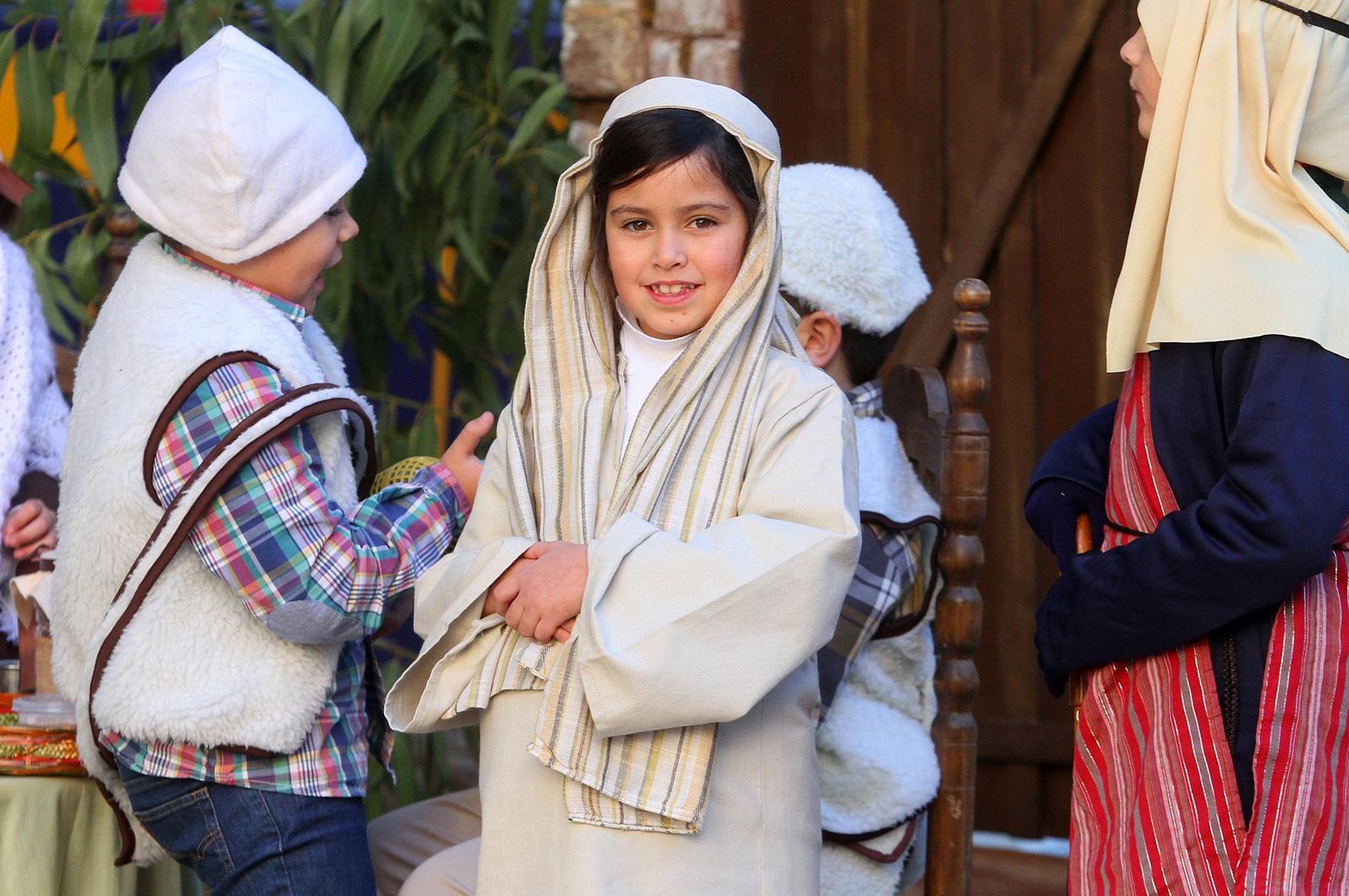 Imágenes del Belén viviente del Colegio María Inmaculada.