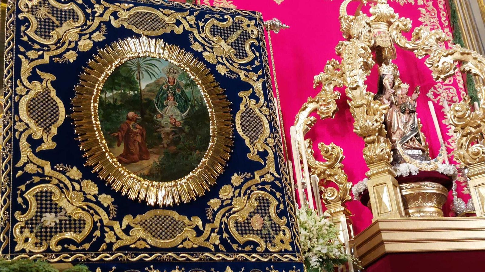 El estandarte de la Aparición, restaurado.