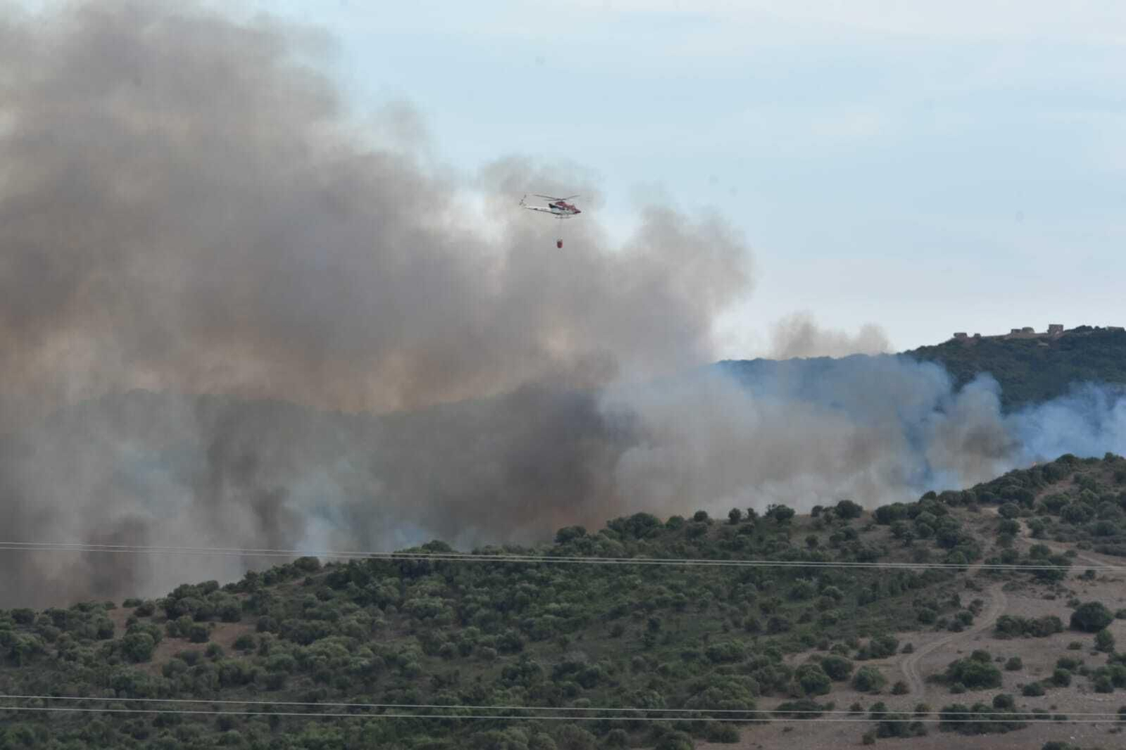Las fotos del incendio entre las Pantallas y la Marchenilla, en Algeciras