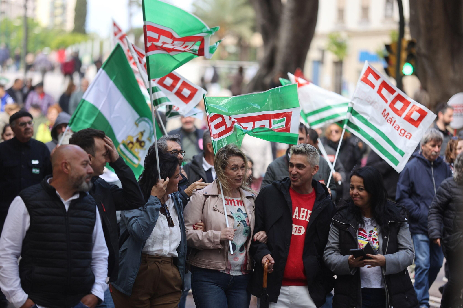 La manifestación del 1 de mayo en Málaga, en fotos