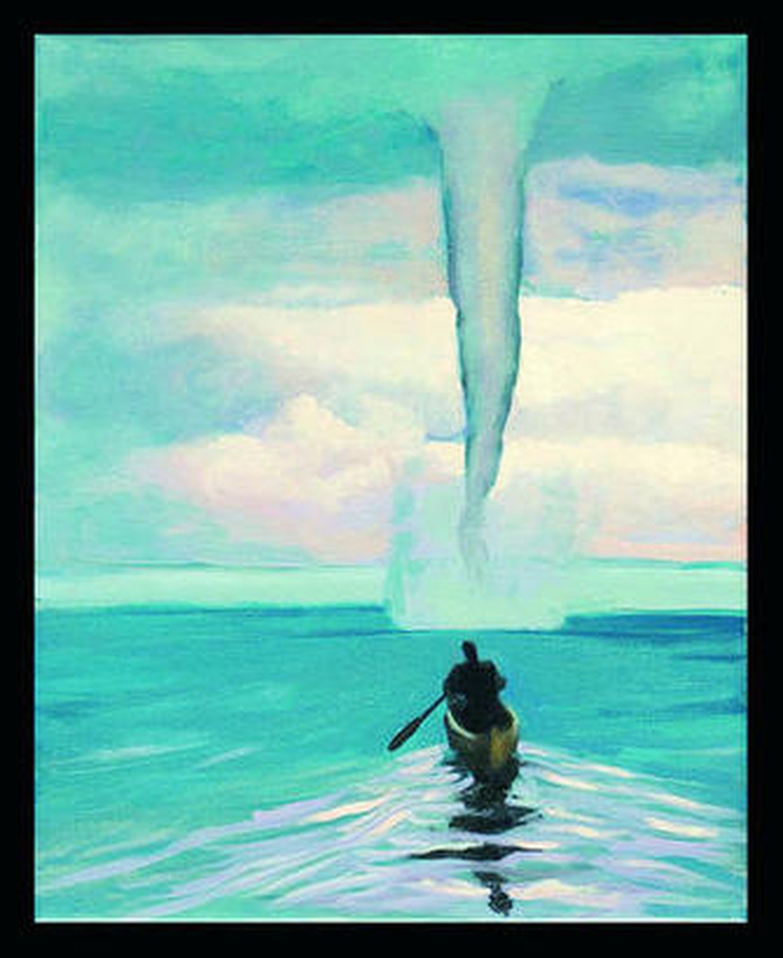 'Canoa', una de las piezas de la exposición, que también aporta su mirada a la condición humana.