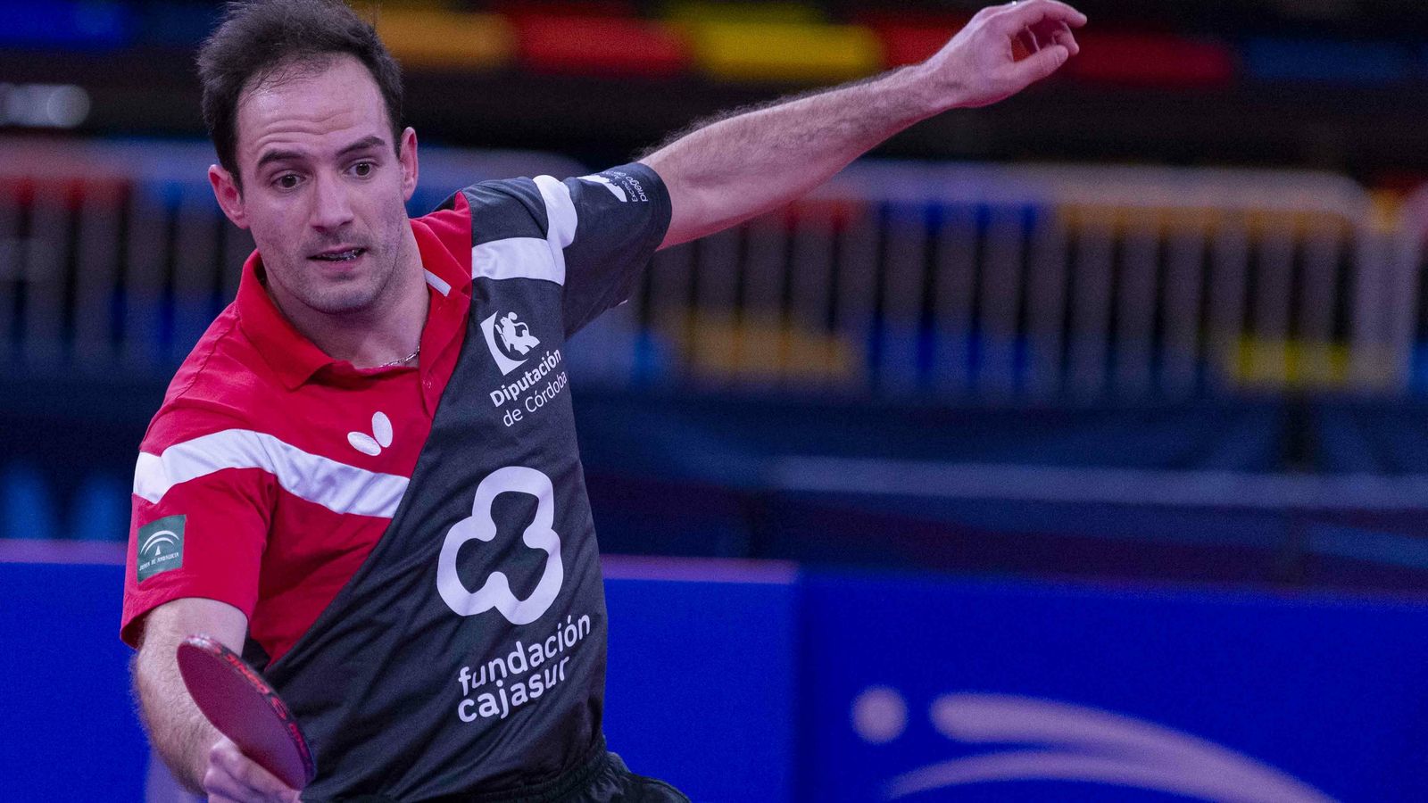 André Silva devuelve una bola durante la participación del Cajasur en la Copa del Rey.