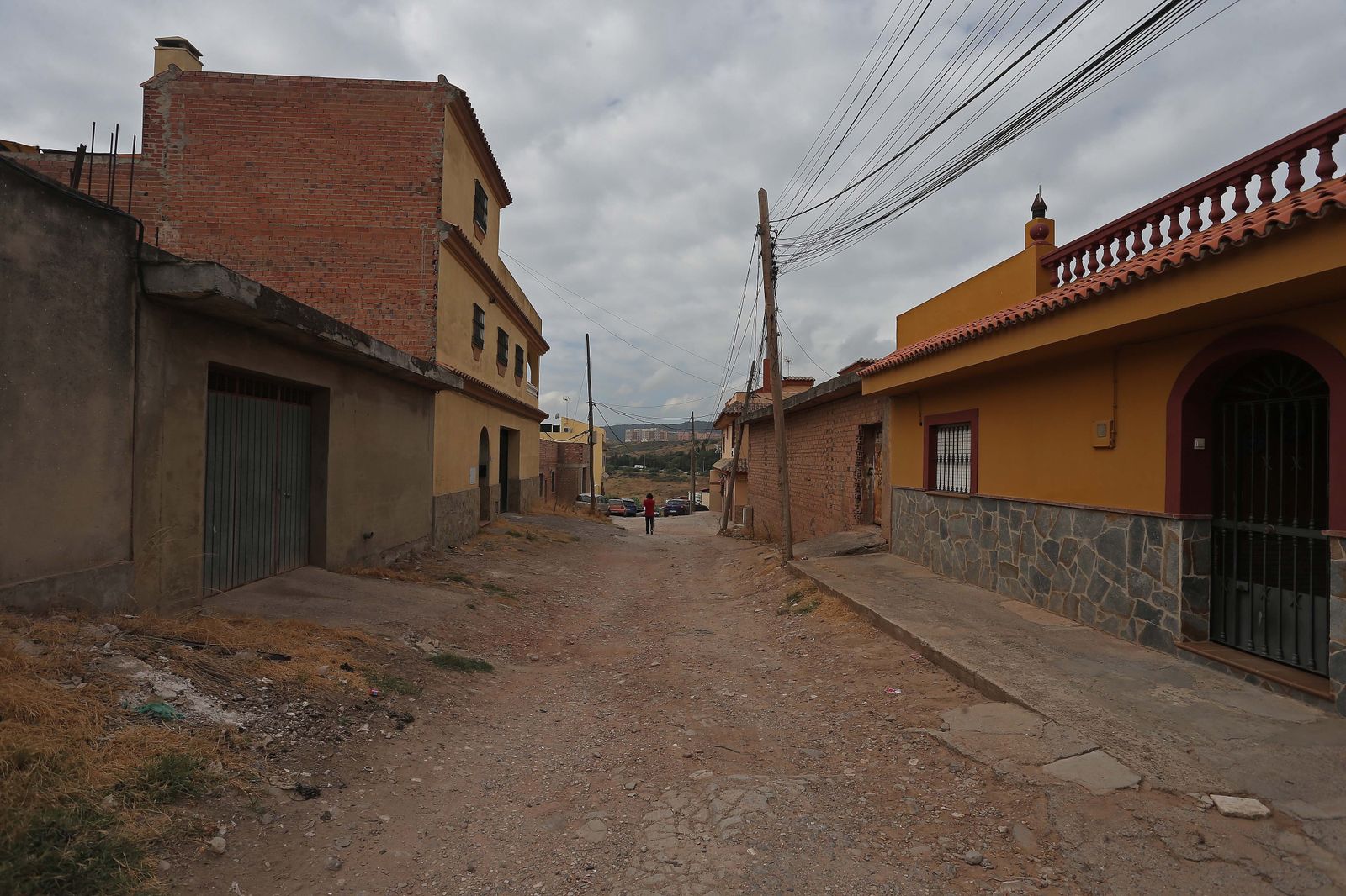Calle Safio, del barrio de La Capelina, sin asfaltar