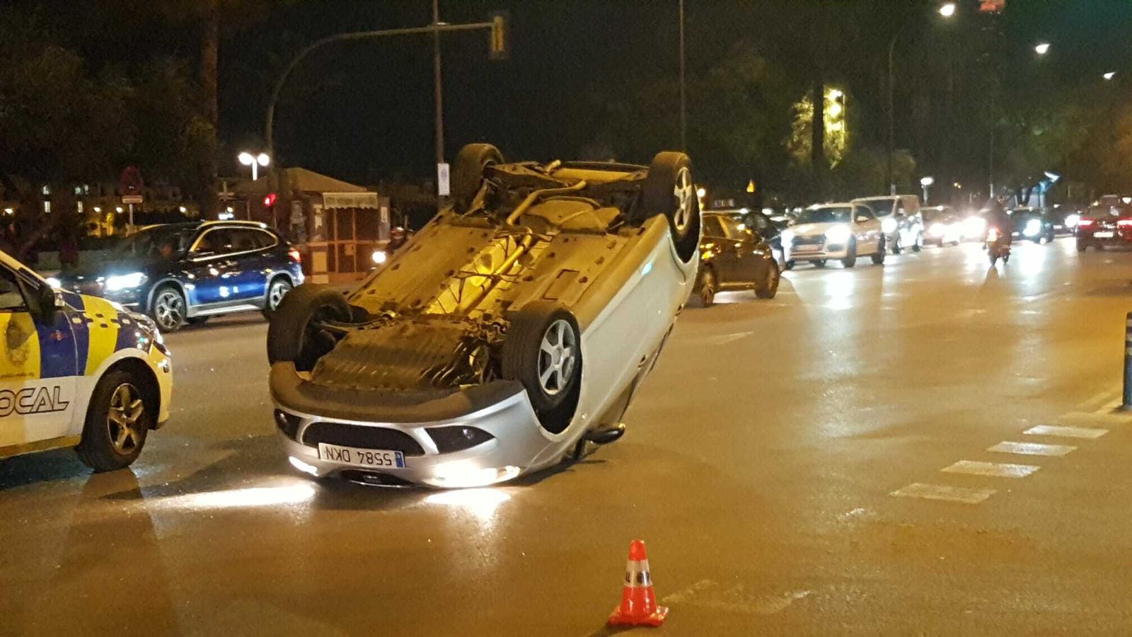 El vehículo siniestrado.