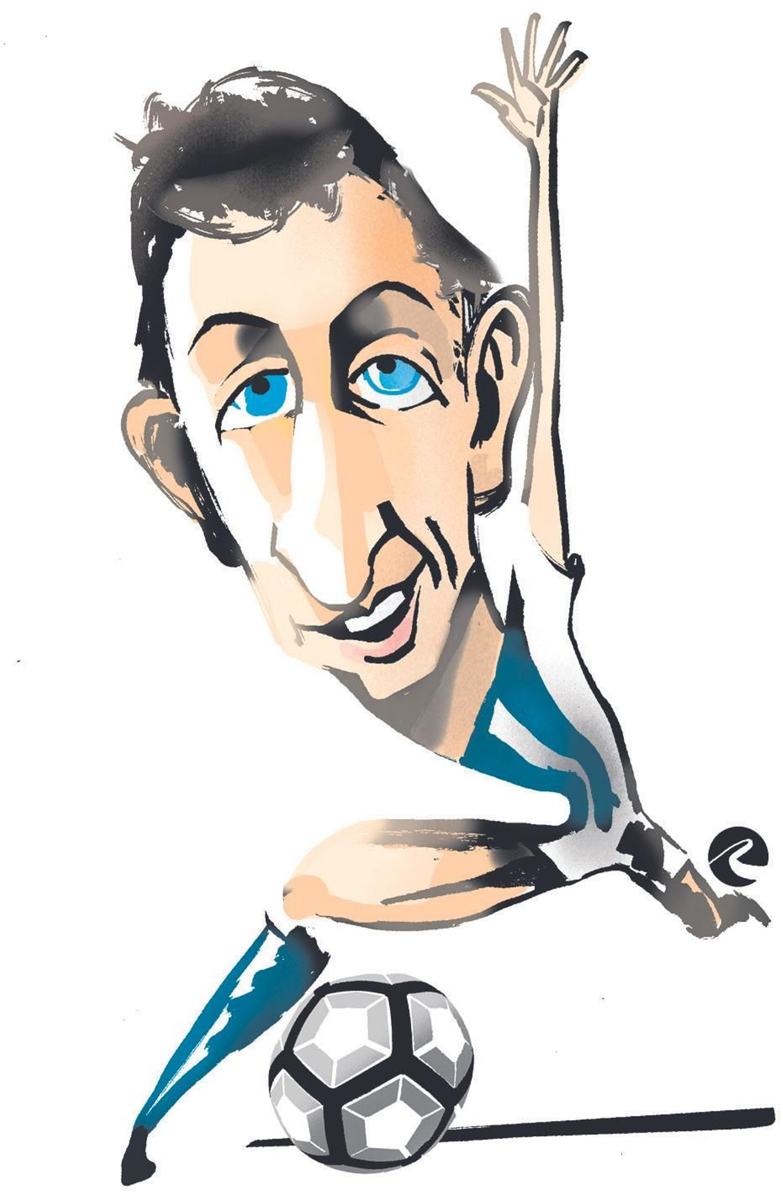 Una caricatura de Oyarzabal.