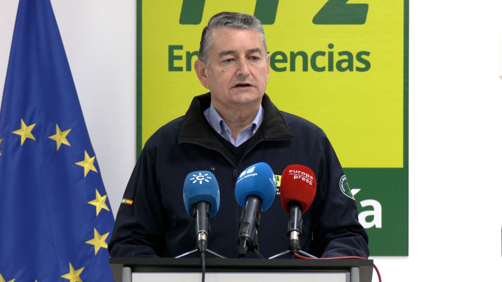 Antonio Sanz, Consejero de la Presidencia de la Junta de Andalucía, declarando este domingo
