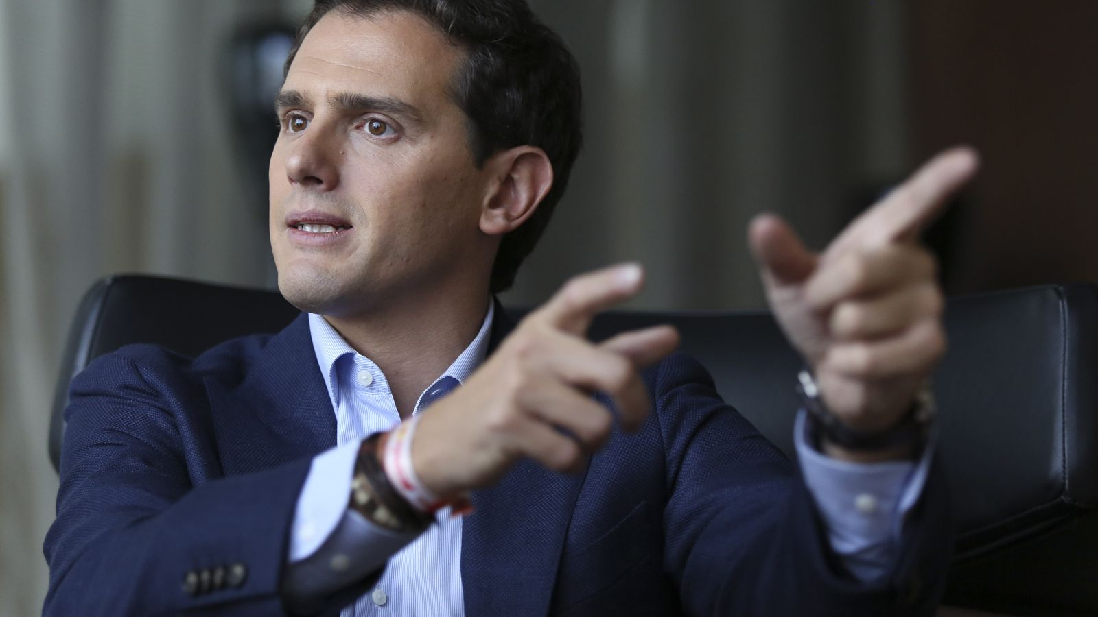 Rivera durante la entrevista.