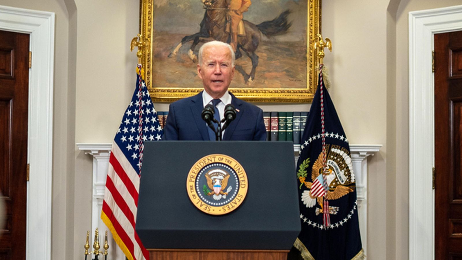 El presidente de EE.UU., en una reciente comparecencia.