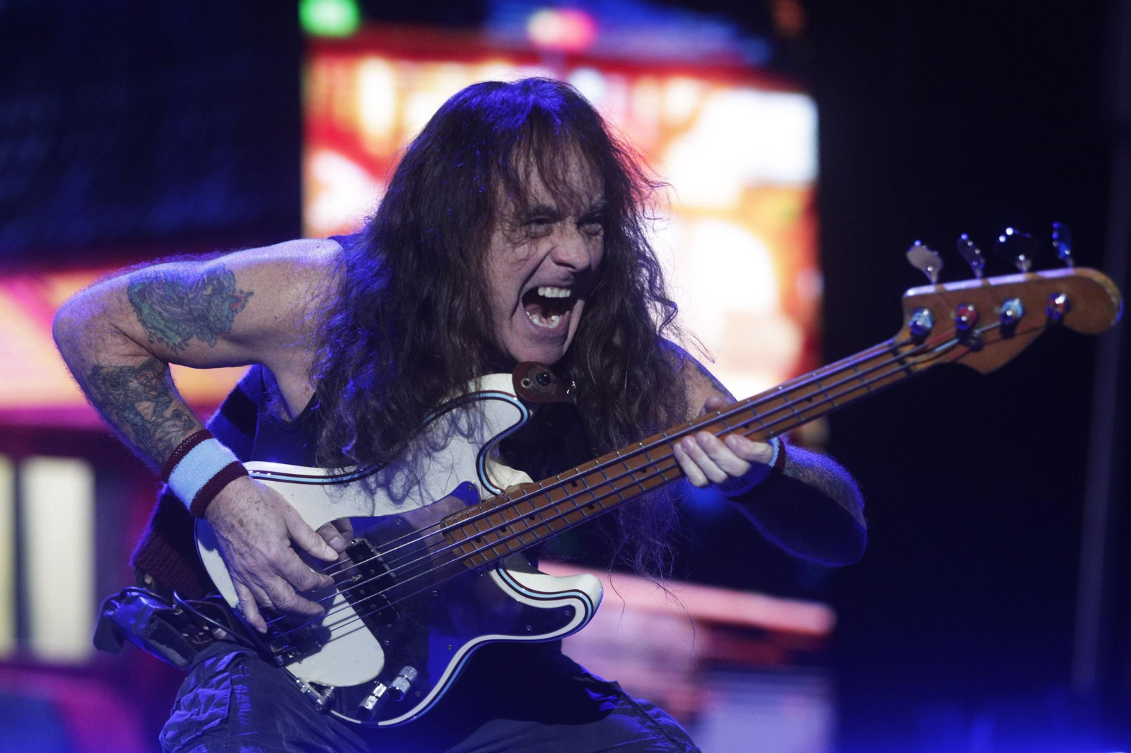El bajista y fundador de de Iron Maiden, Steve Harris.