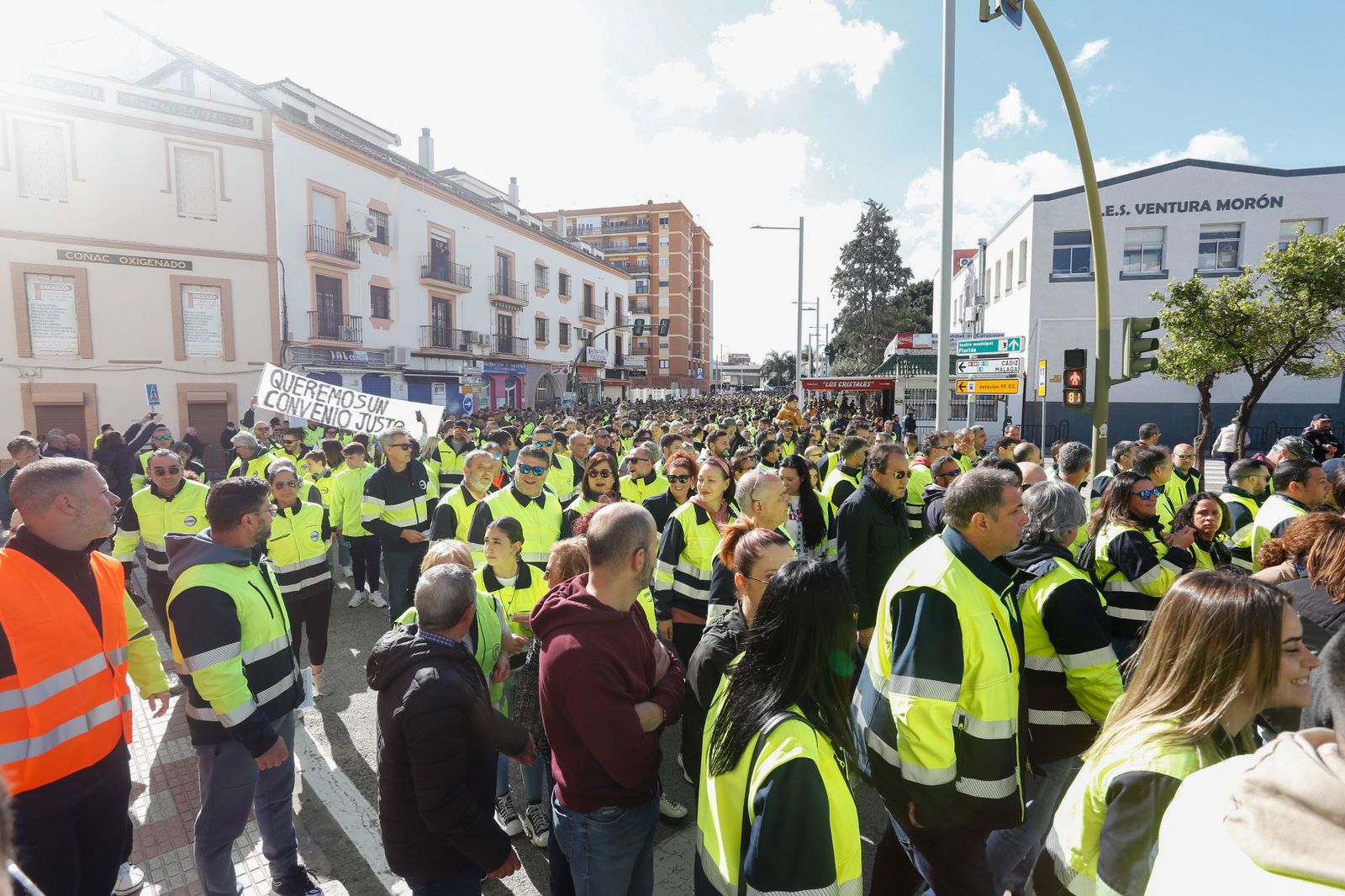 Las fotos de la manifestación de los trabajadores en huelga de Acerinox en Algeciras