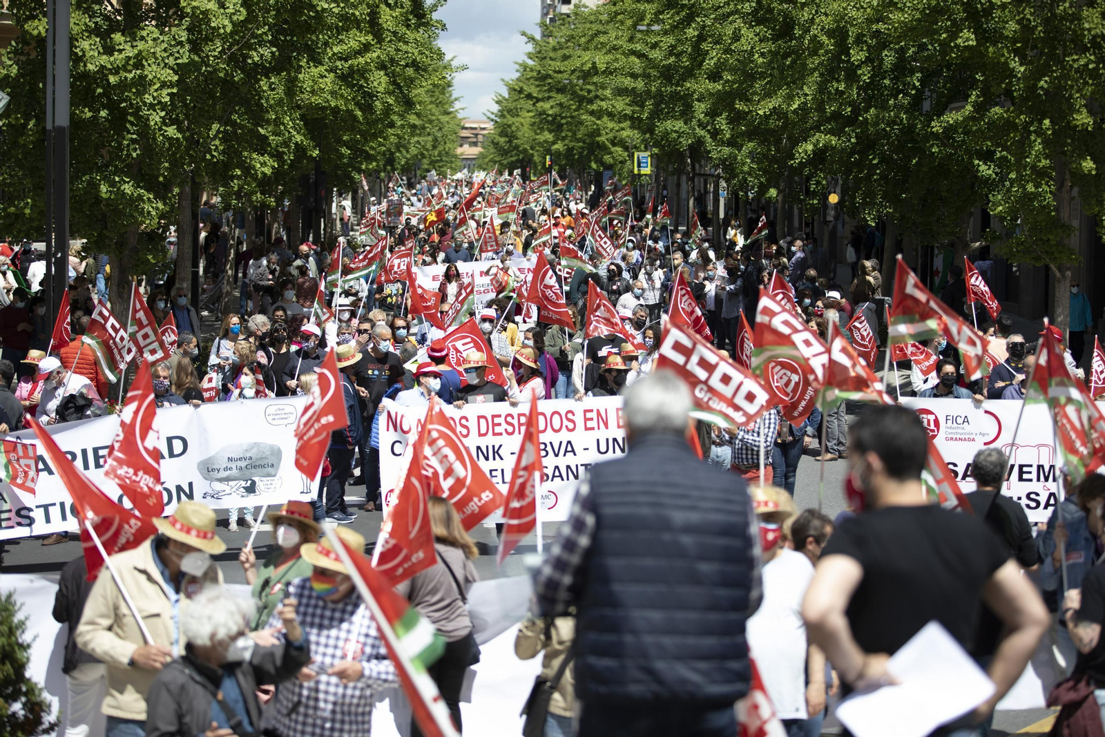 Fotos: Manifestación del 1º de Mayo en Granada