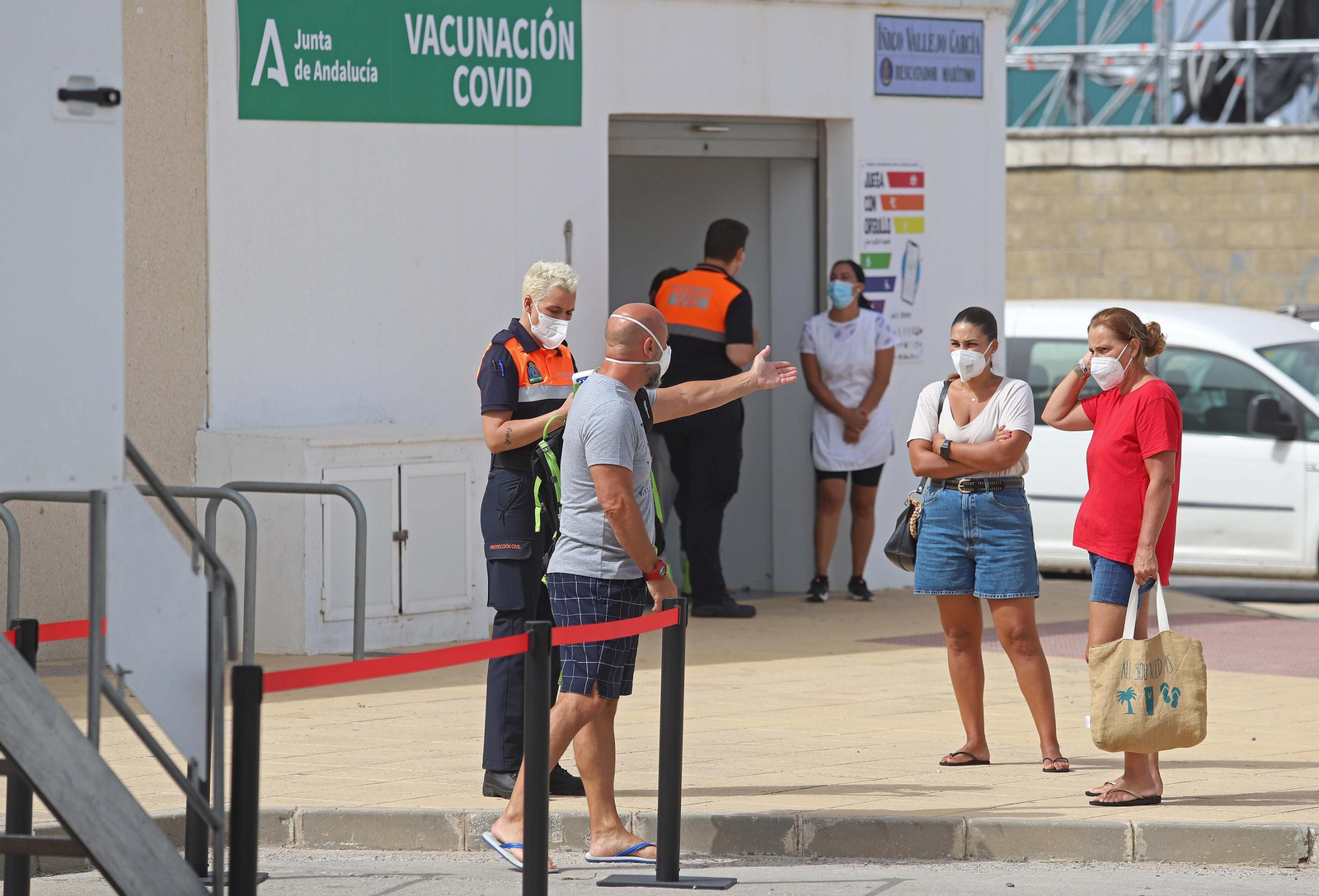 El cribado realizado este lunes en Tarifa.