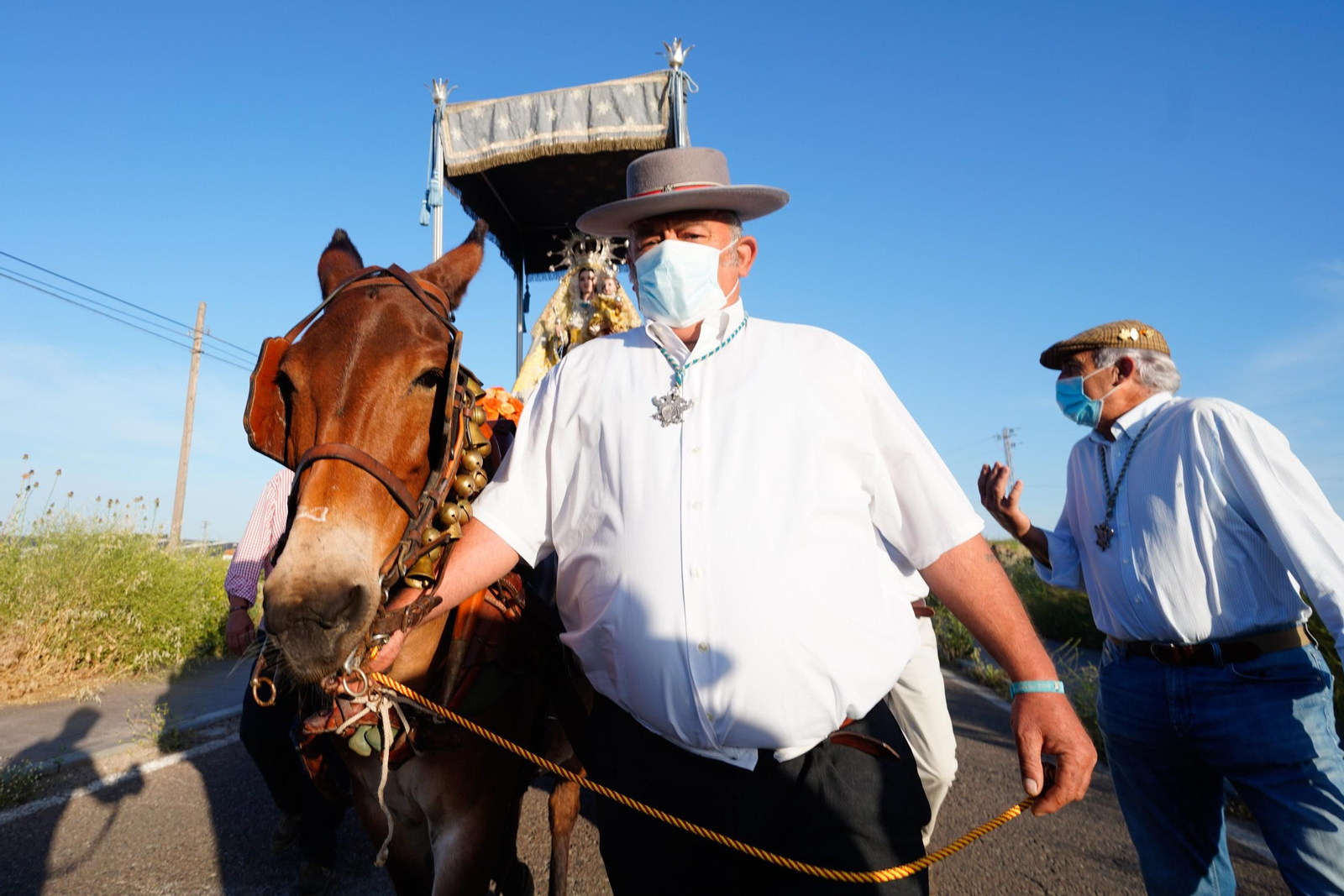 Las fotografías de la llegada de la Virgen de Luna a Villanueva de Córdoba
