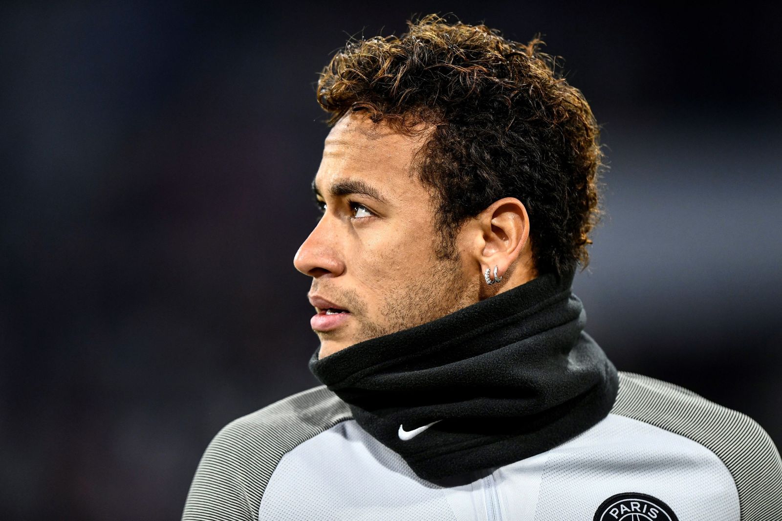 Neymar  en un entrenamiento con el PSG