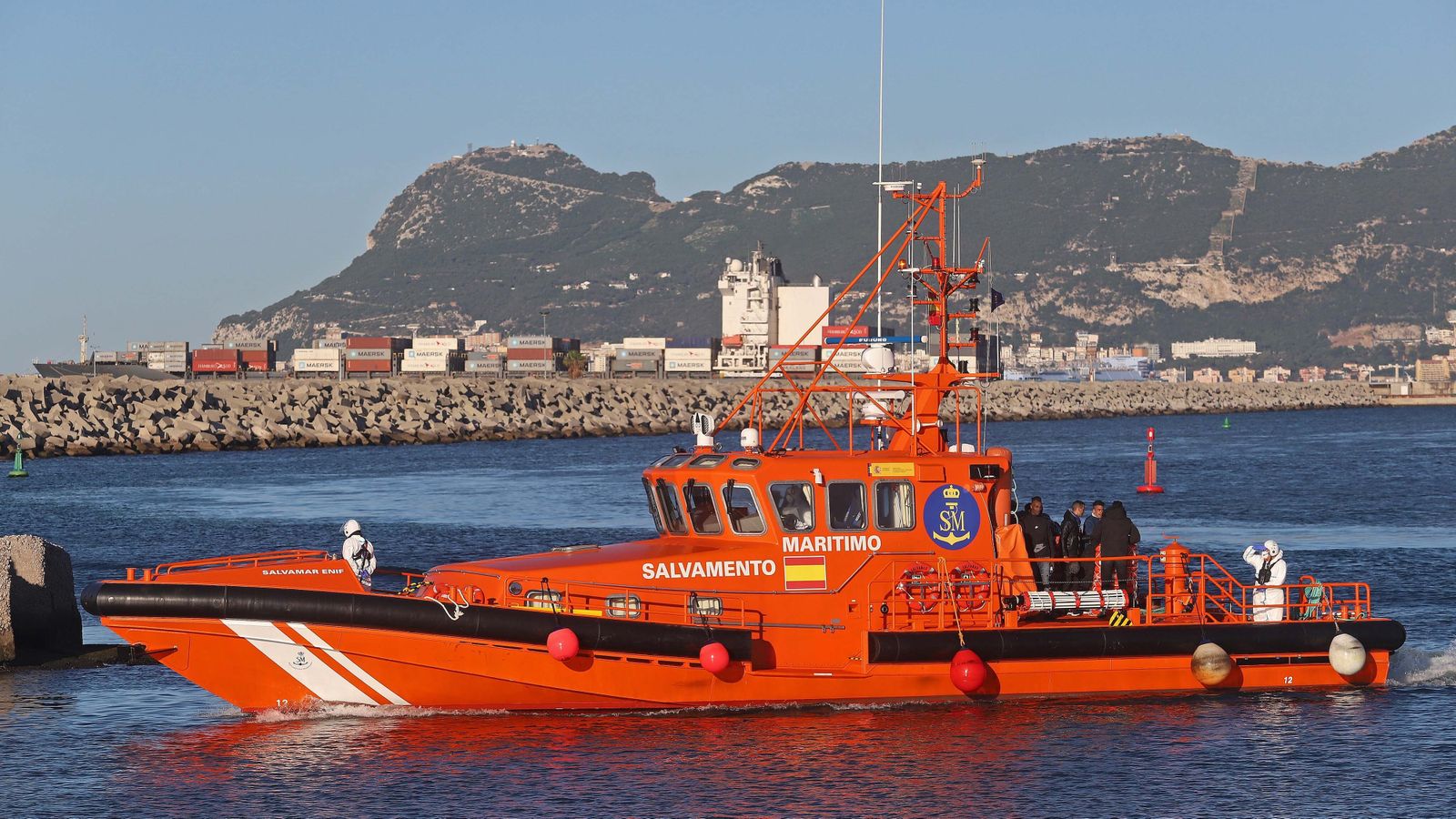 Migrantes rescatados en Algeciras