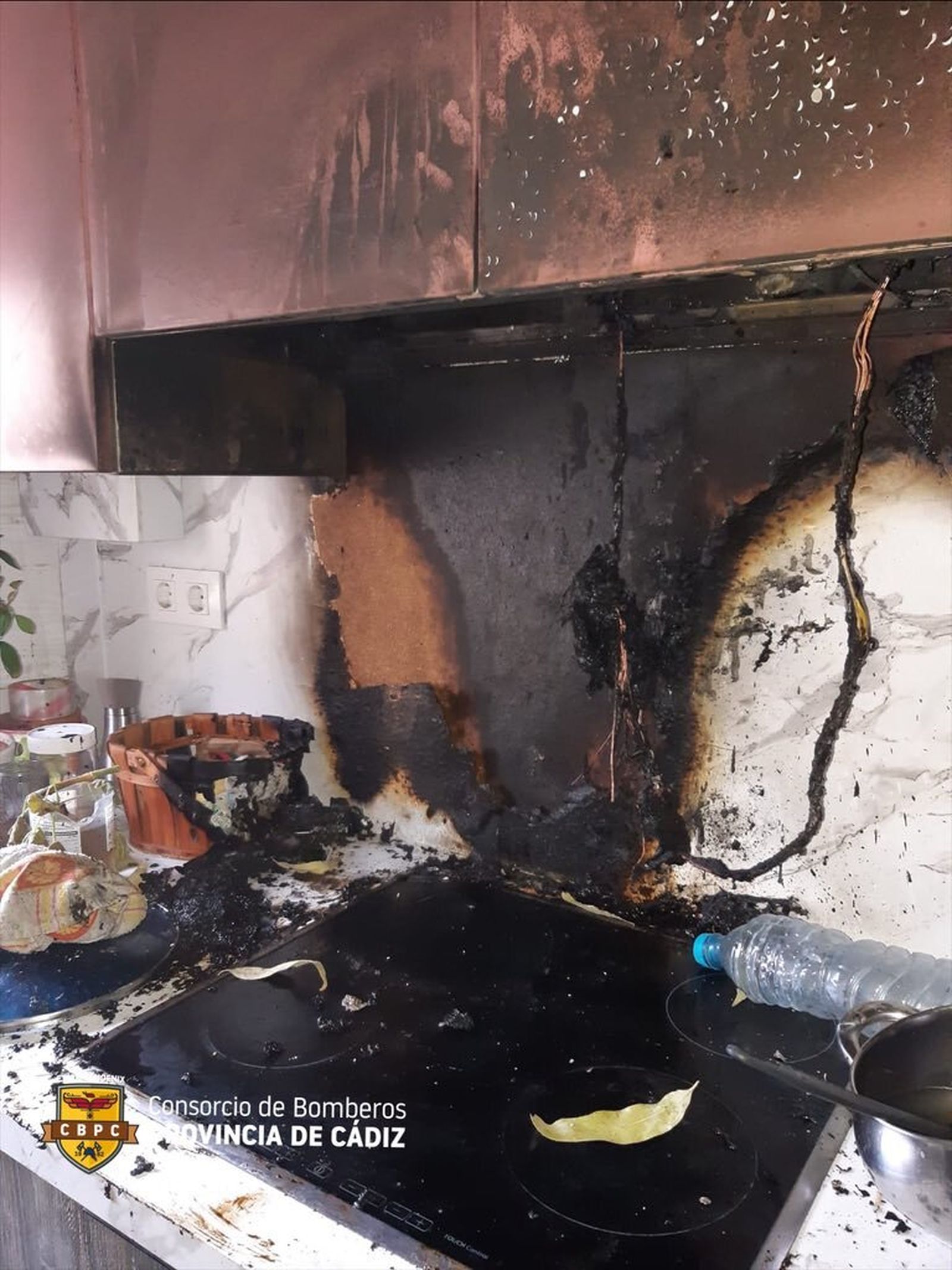 Estado en el que ha quedado la cocina.