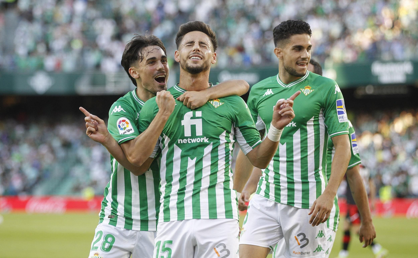 Álex Moreno, tras marcar el primer gol del Betis.