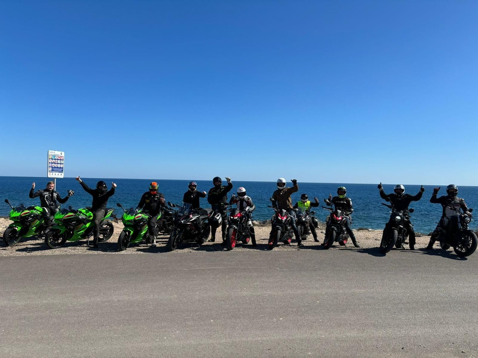 Las imágenes de las motos Kawasaki en Mojácar