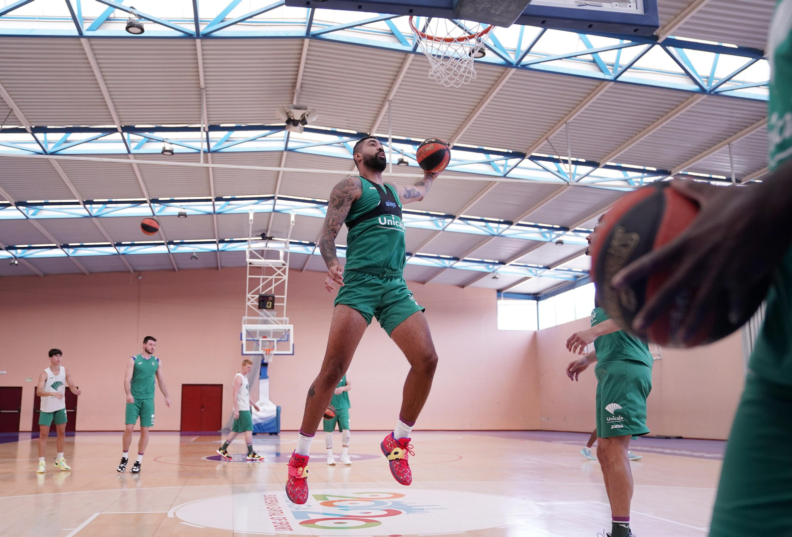 Las fotos del entrenamiento del Unicaja en grupo