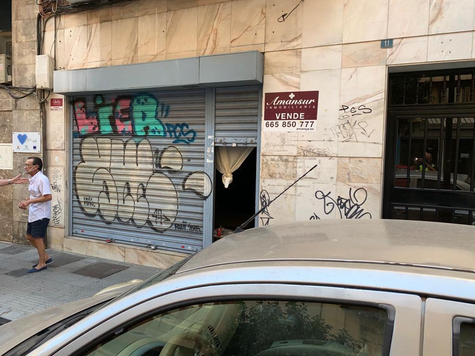 Los efectivos municipales solucionaron con rapidez esta ocupación ilega.