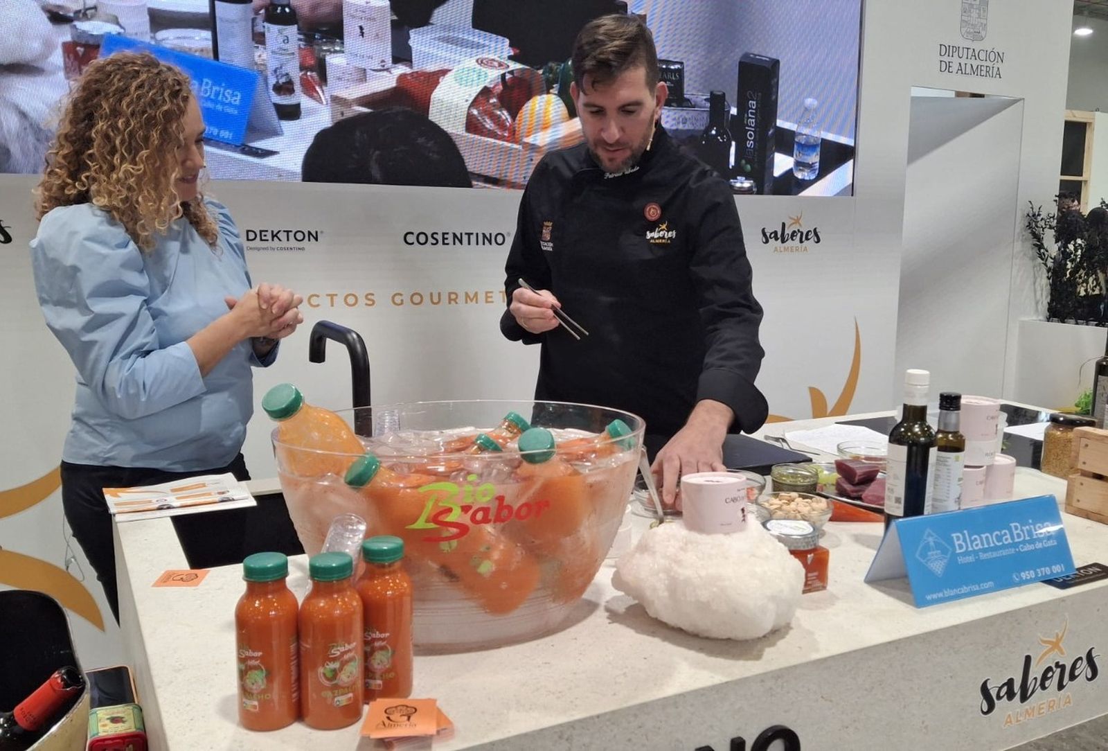 El gazpacho de Biosabor, en el stand de Costa de Almería.