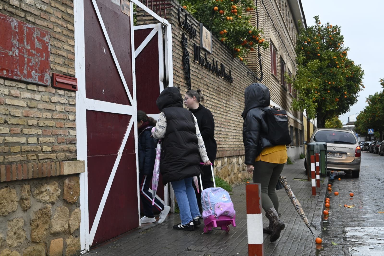 La vuelta al colegio en Córdoba tras la borrasca Leonardo