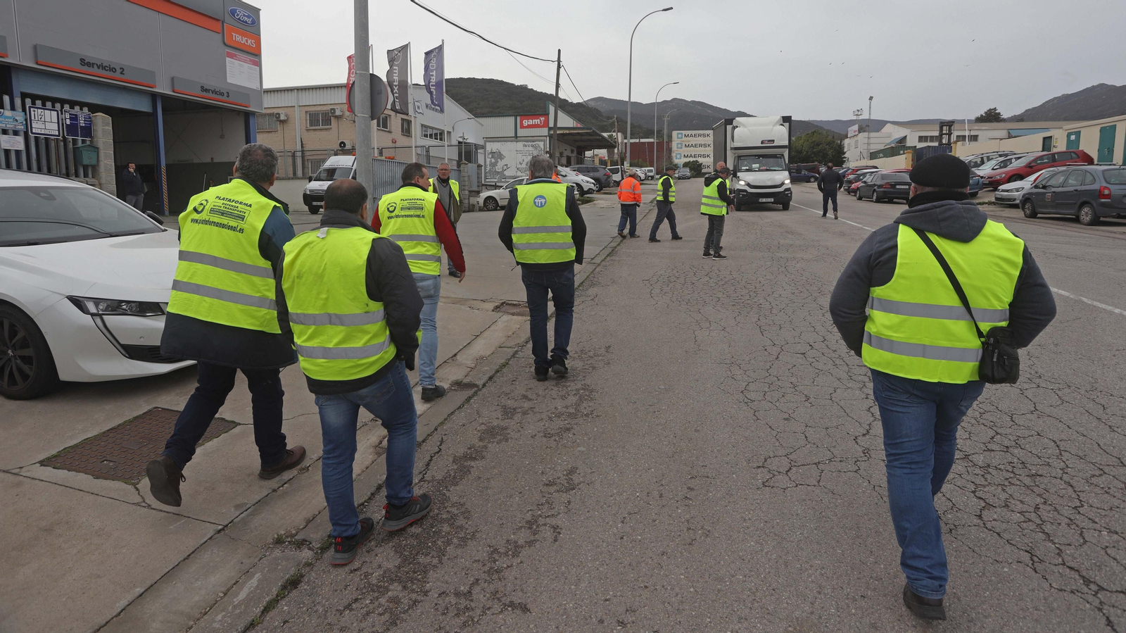 Fotos de la cuarta jornada de huelga de camioneros en Algeciras