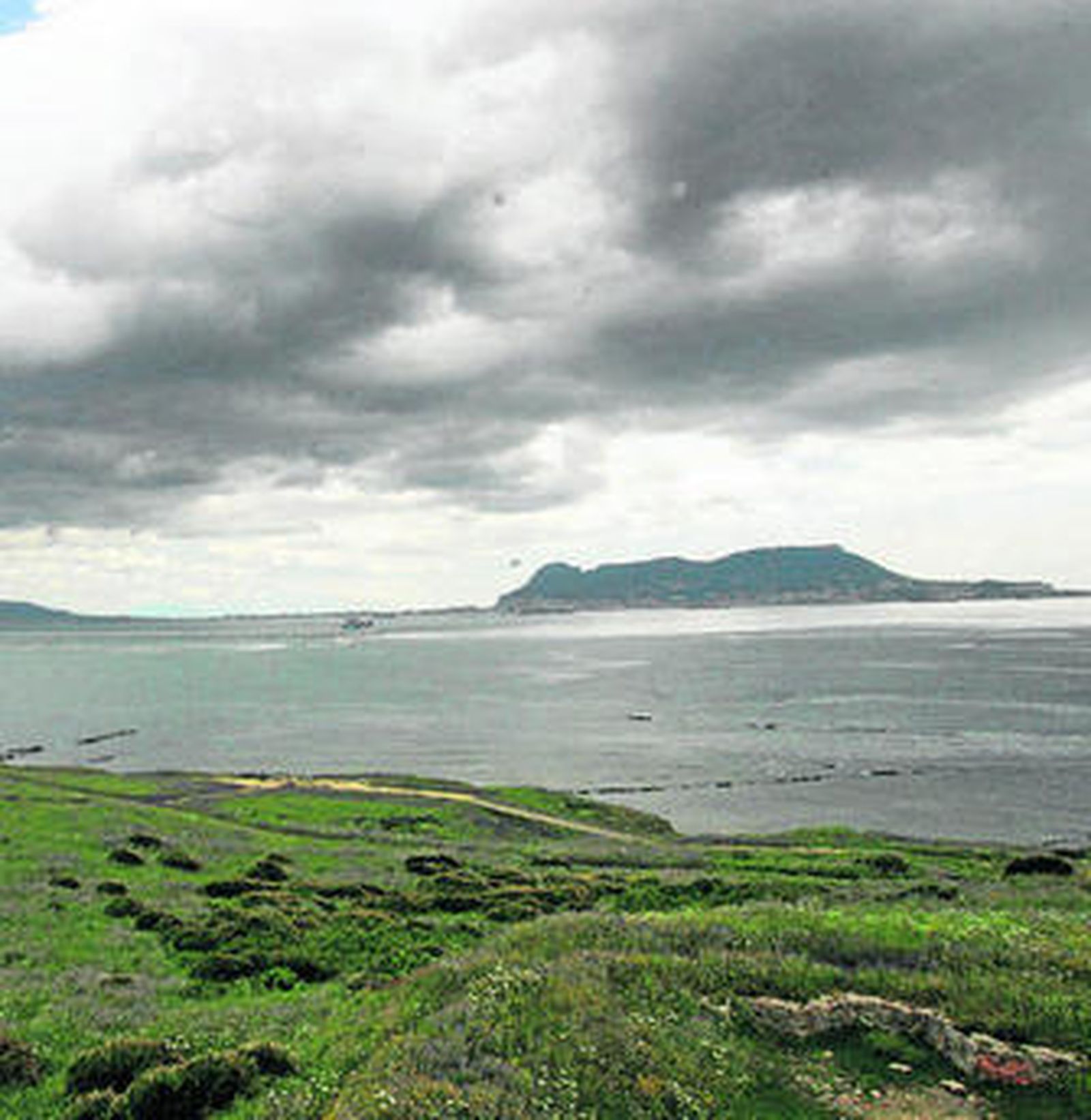 Una vista del Estrecho de Gibraltar.