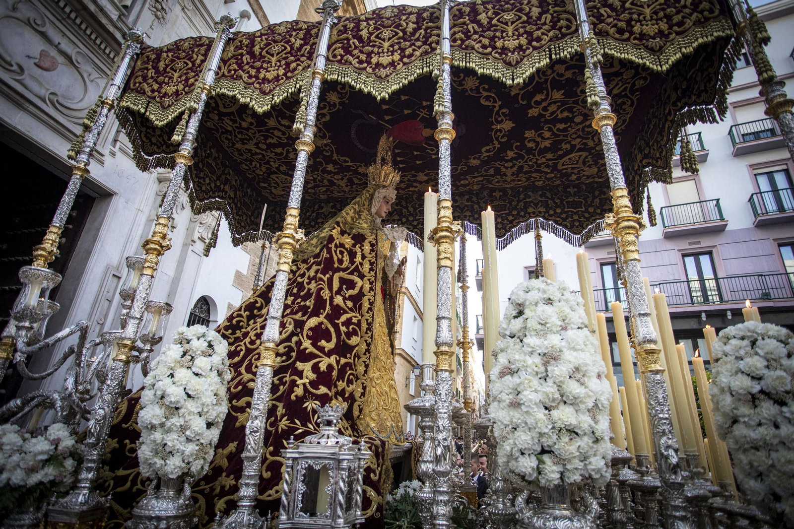 Las imágenes de la cofradía de Humildad y Paciencia en la Semana Santa de Cádiz 2022